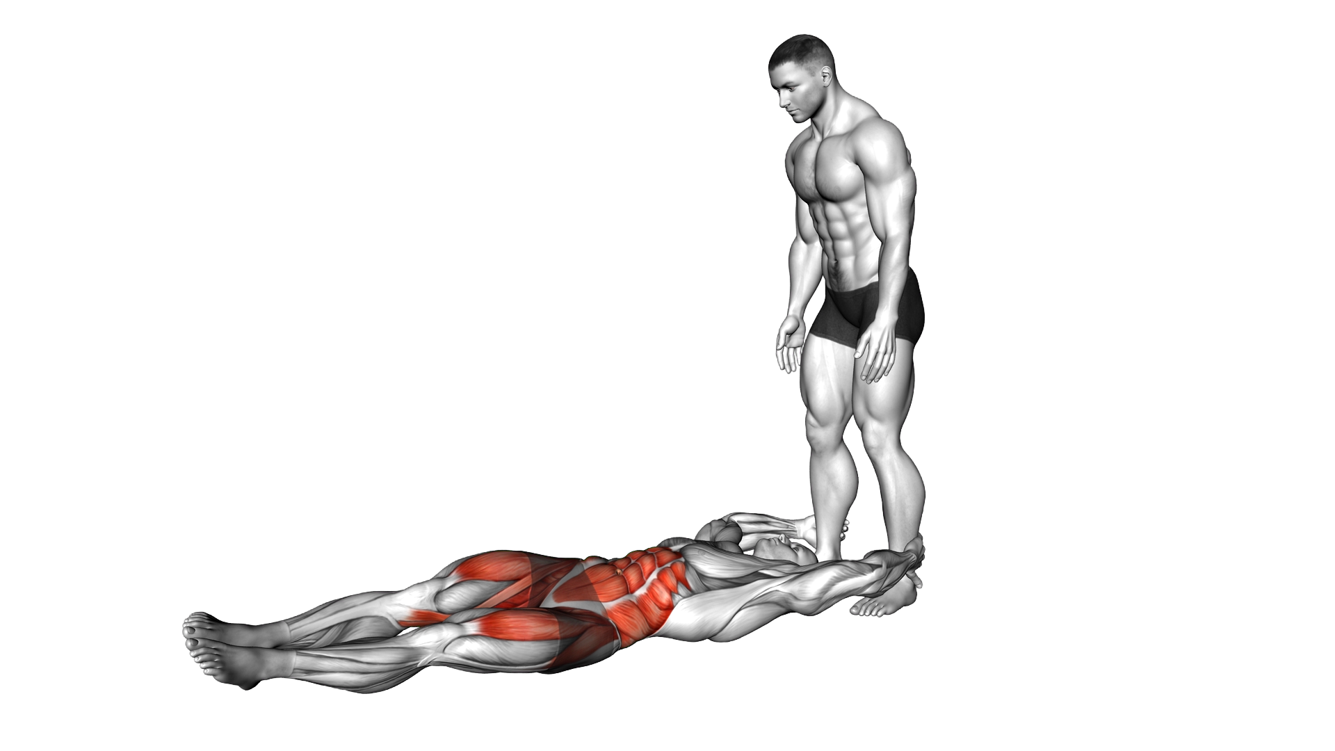 Assisted Lying Leg Raise With Lateral Throw Down exercise demonstration