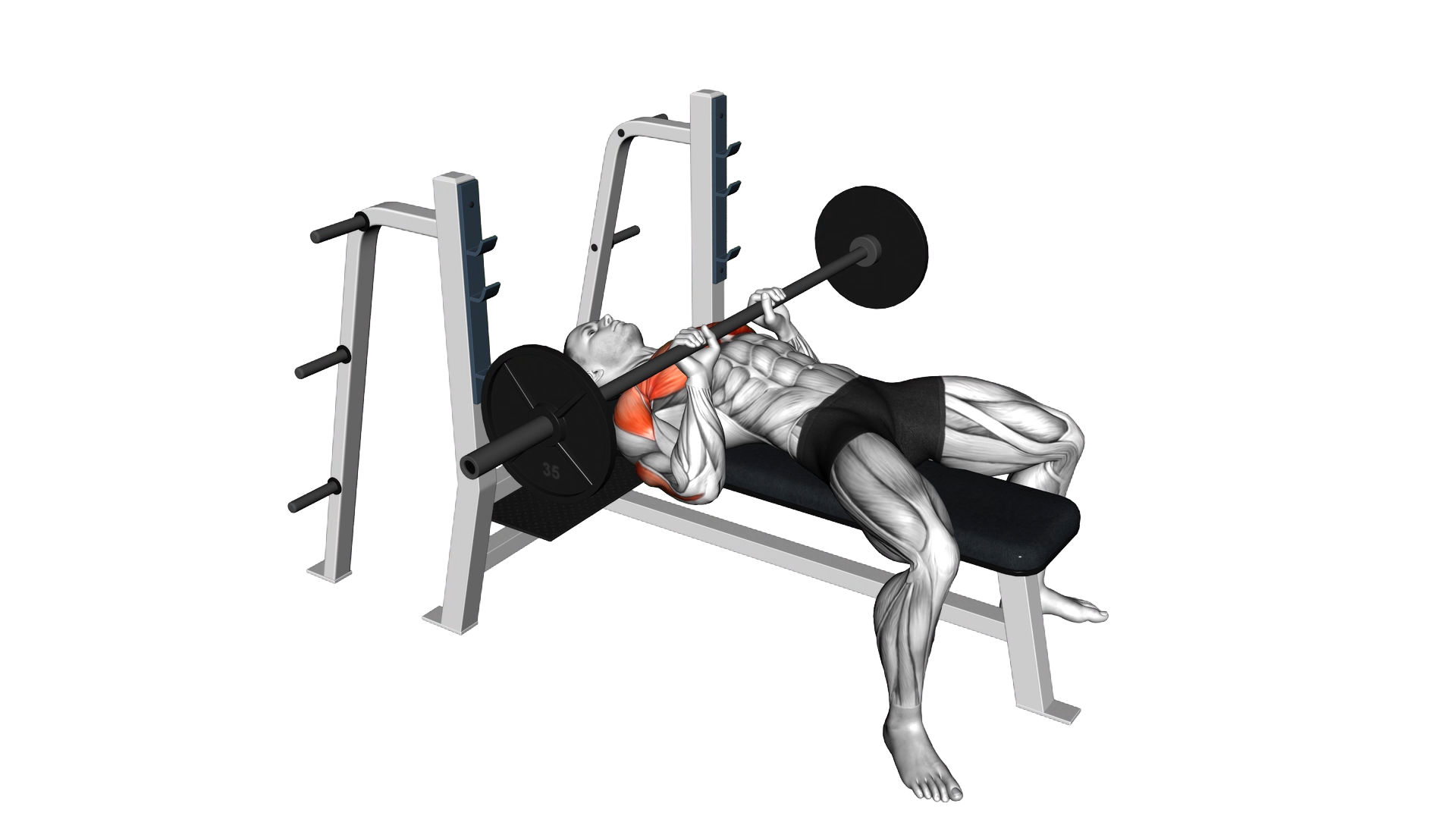 Barbell Close Grip Bench Press exercise demonstration