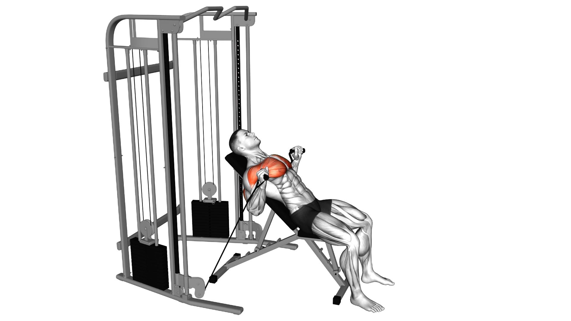 Cable Incline Bench Press exercise demonstration