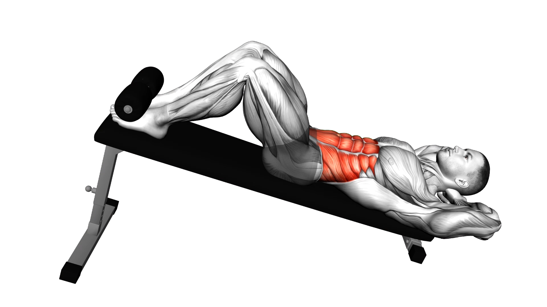 Decline Crunch exercise demonstration