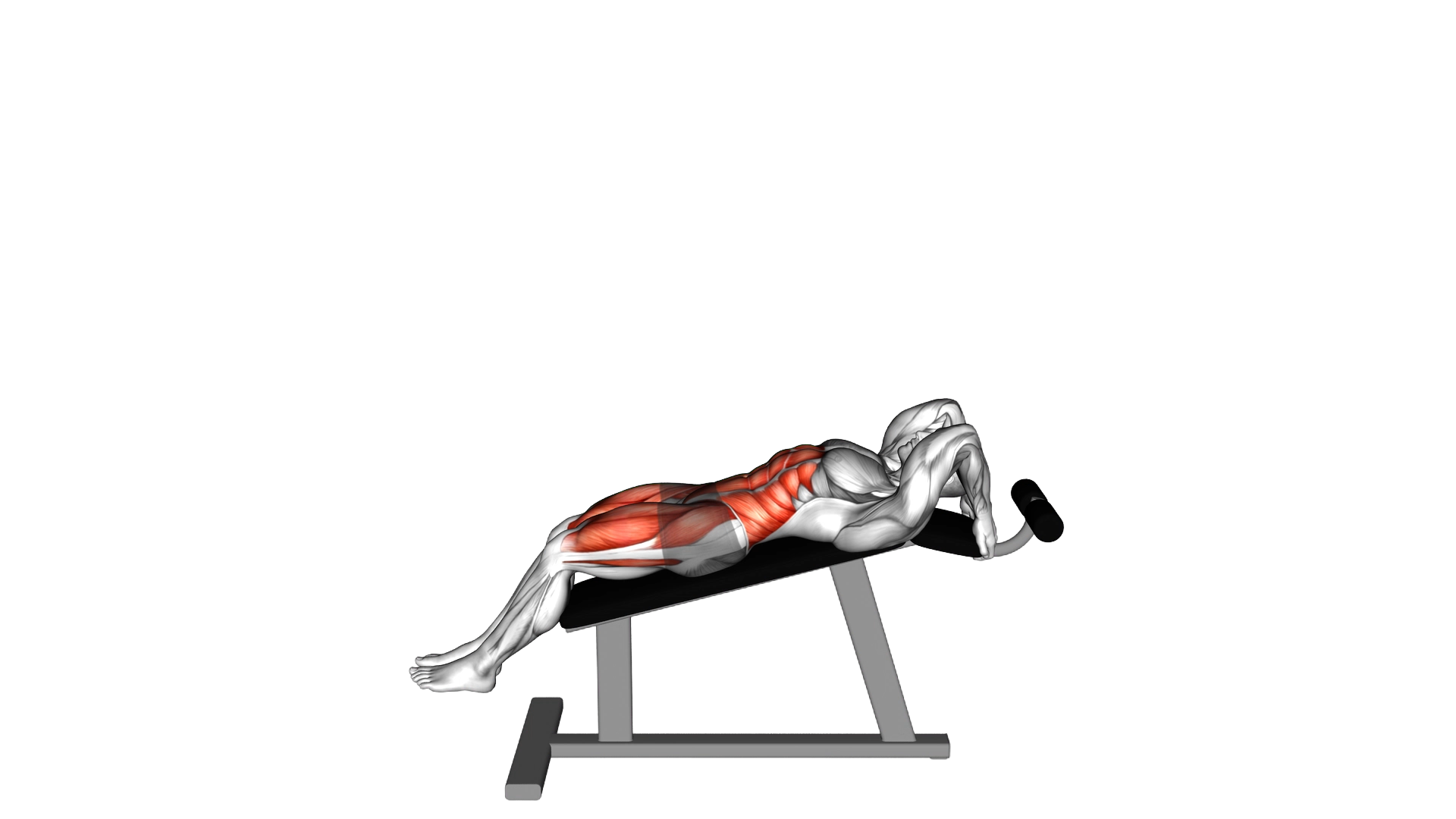 Incline Leg Hip Raise (leg straight) exercise thumbnail
