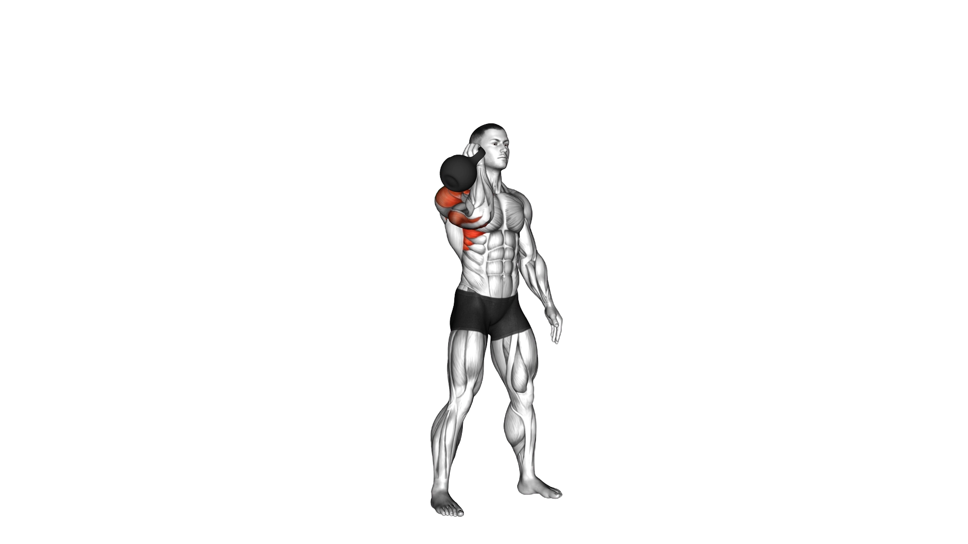 Kettlebell One Arm Military Press To The Side exercise demonstration