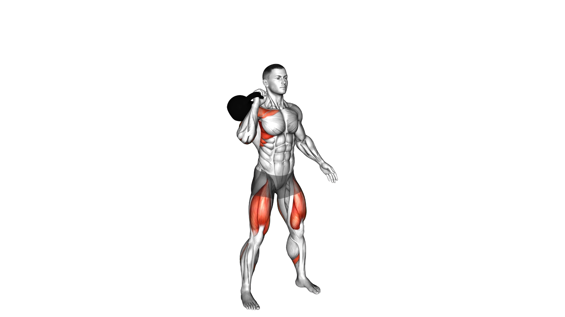 Kettlebell One Arm Push Press exercise demonstration