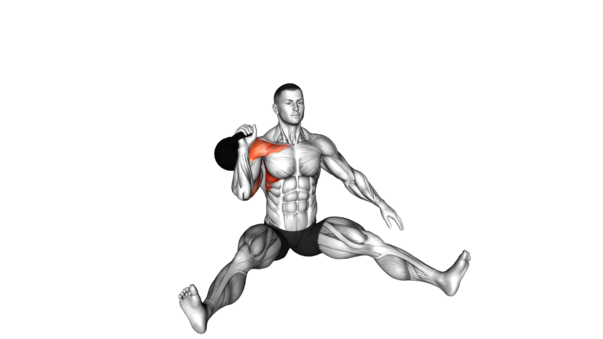 Kettlebell Seated Press exercise demonstration
