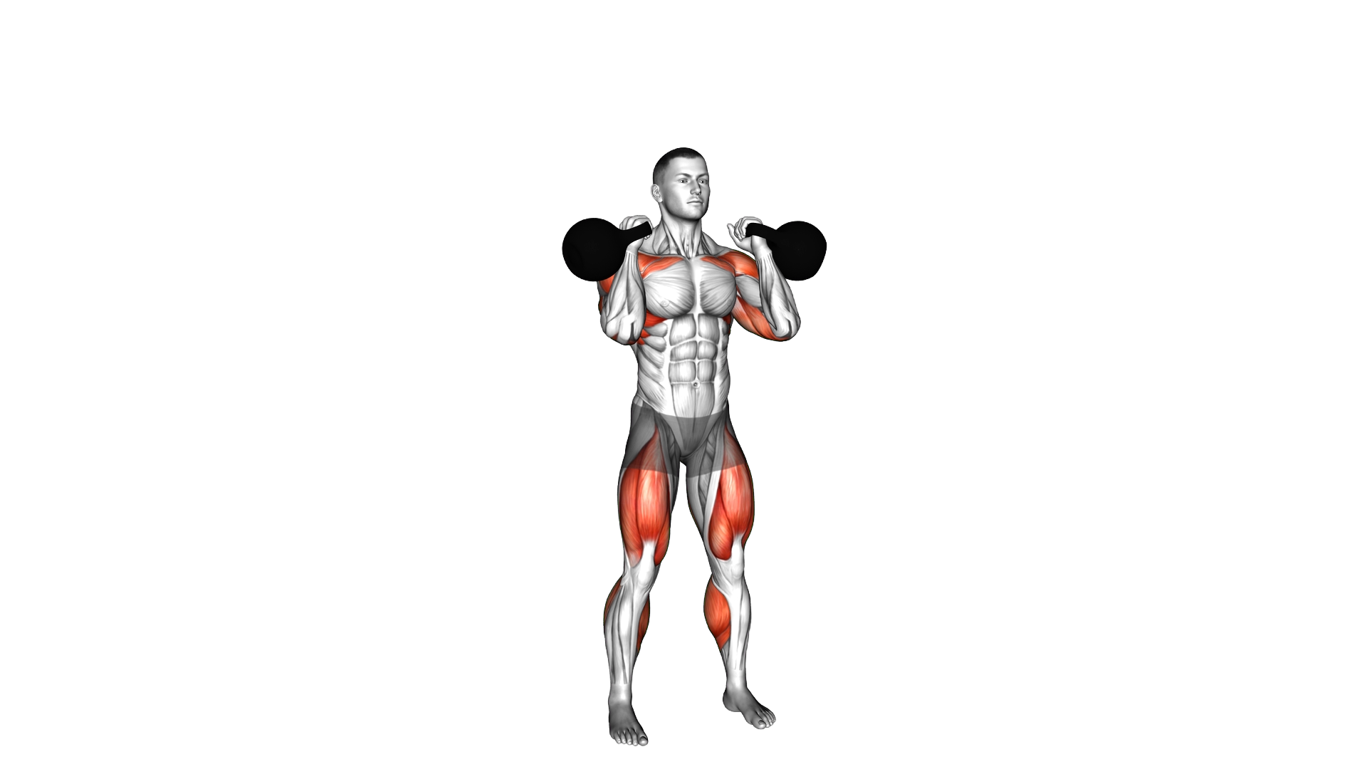 Kettlebell Thruster exercise demonstration