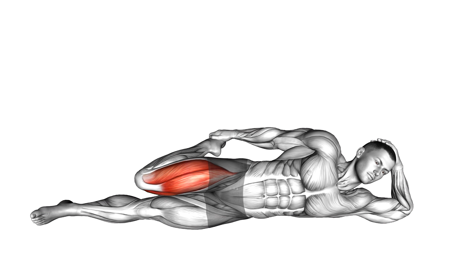 Lying (side) Quadriceps Stretch exercise demonstration