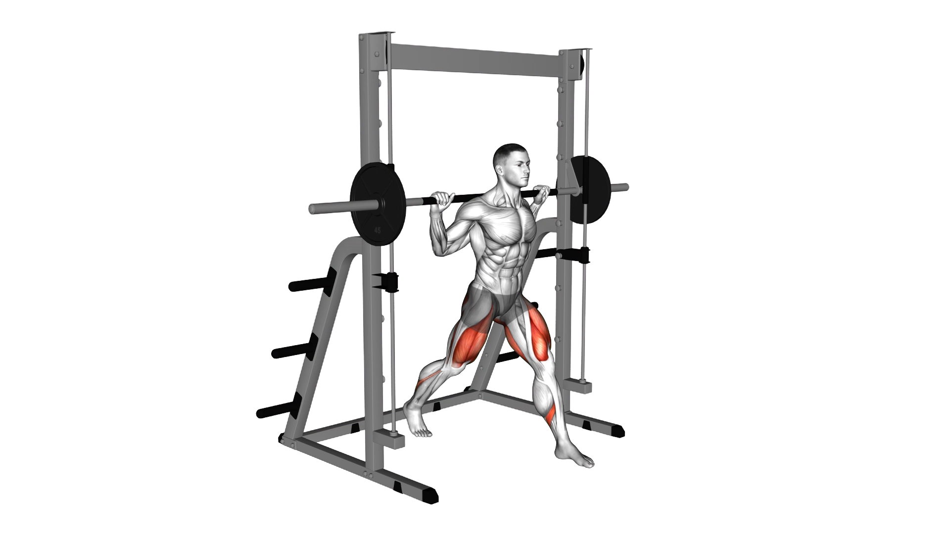 Smith Split Squat exercise demonstration