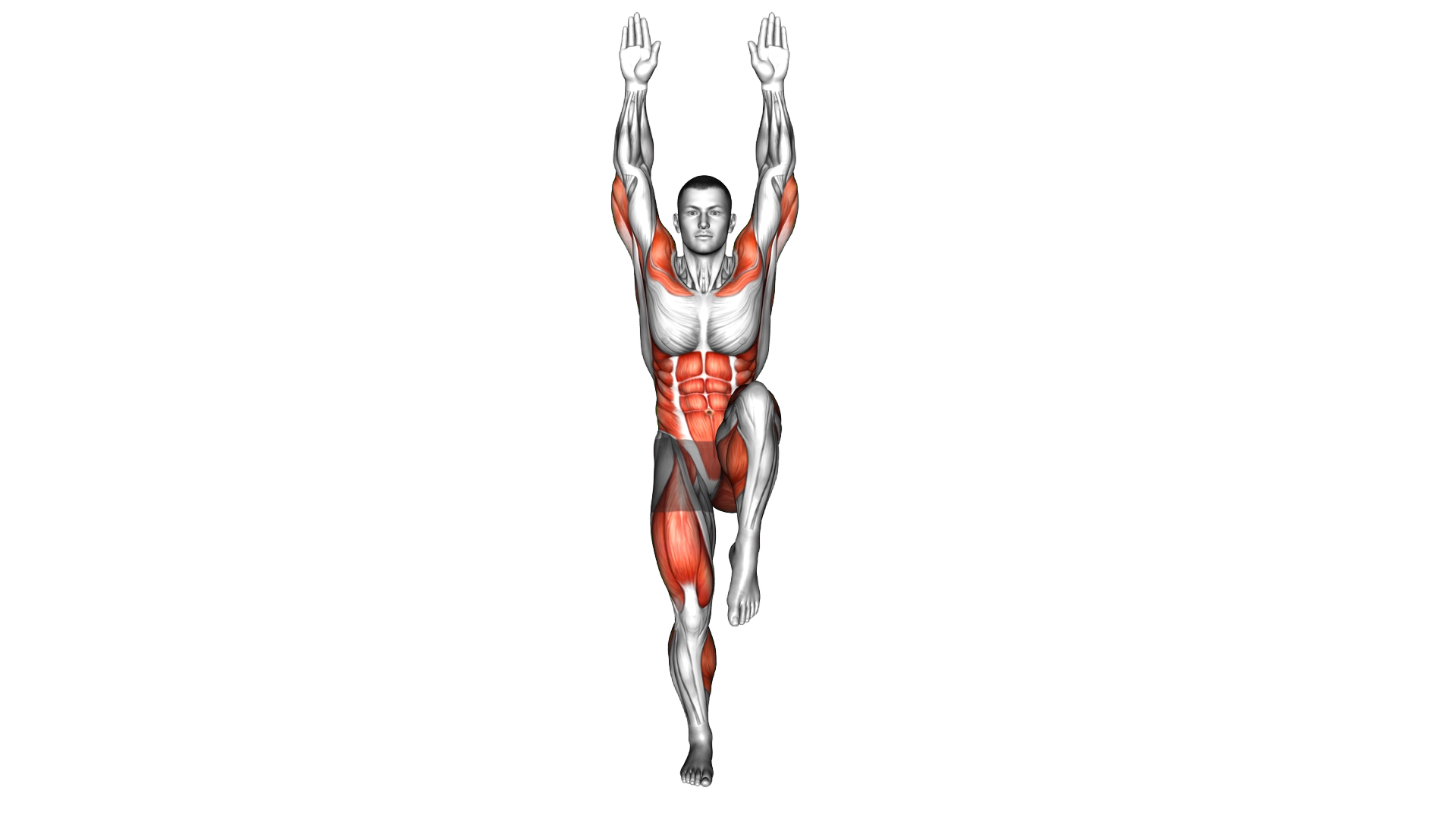 Overhead Push Alternate Knee Raise exercise demonstration