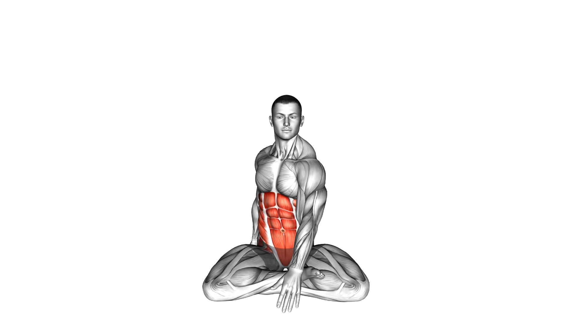 Sitting Lotus Pose Twist exercise demonstration