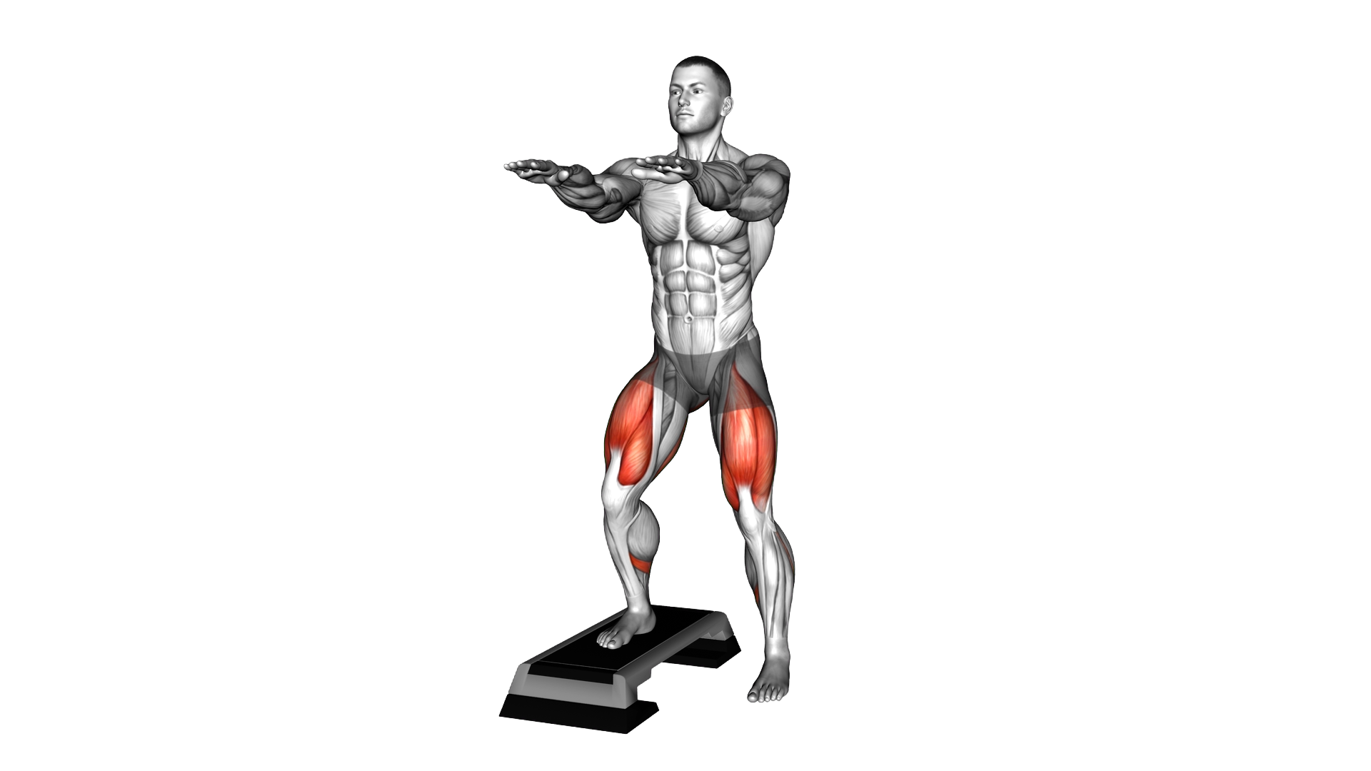 Foot on StepBox Squat exercise demonstration