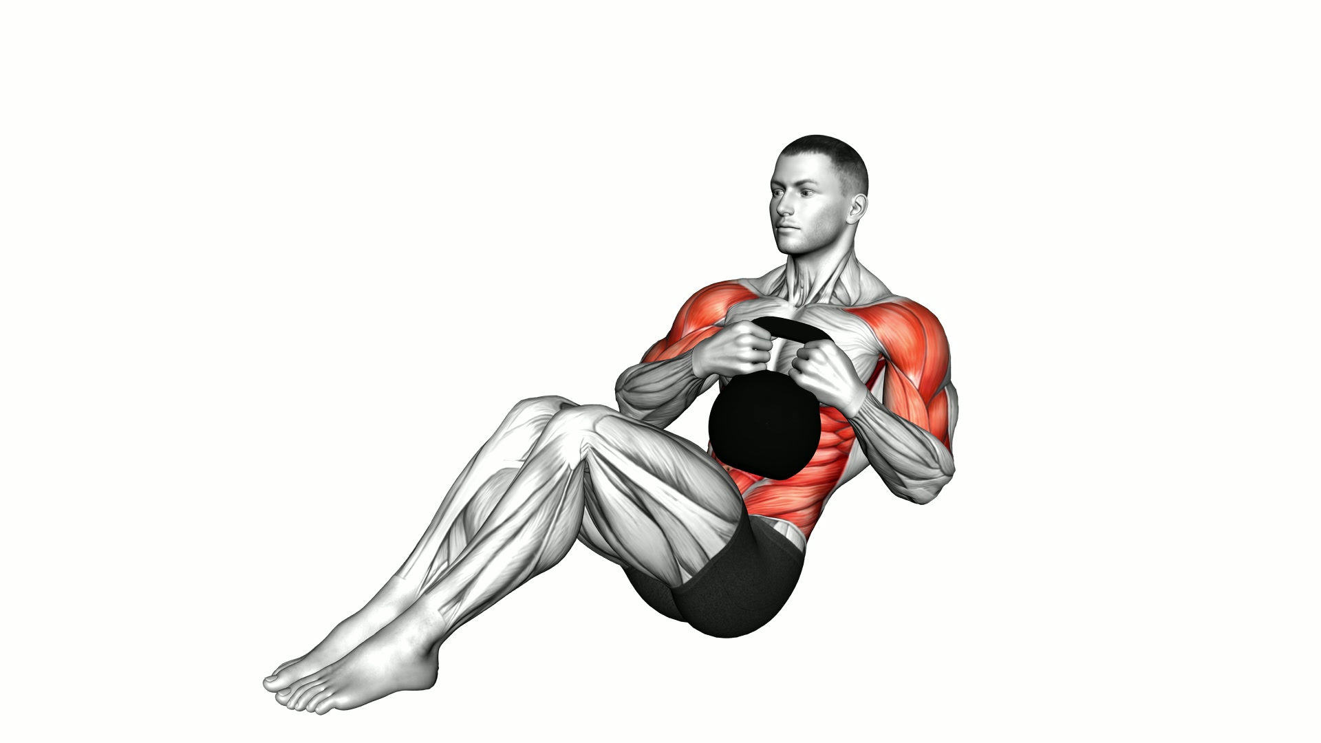 Kettlebell Strong Russian Twist exercise demonstration