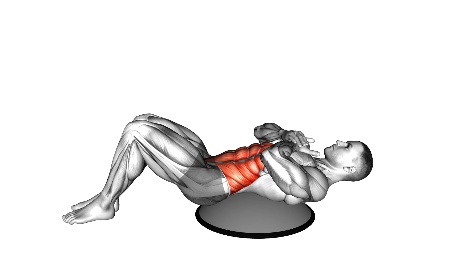 Crunch (on bosu ball) exercise thumbnail