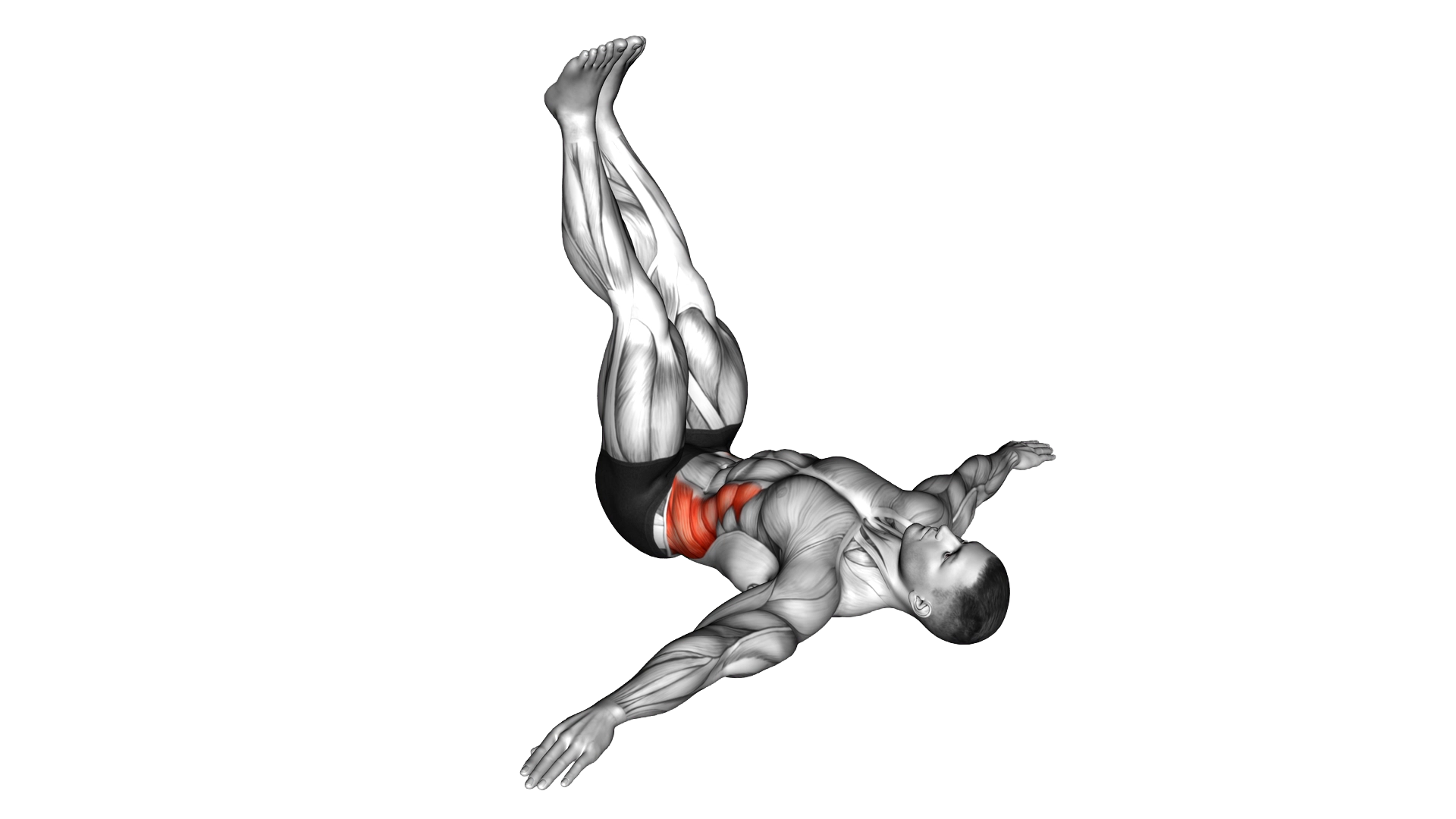 Wipers (straight leg) exercise demonstration