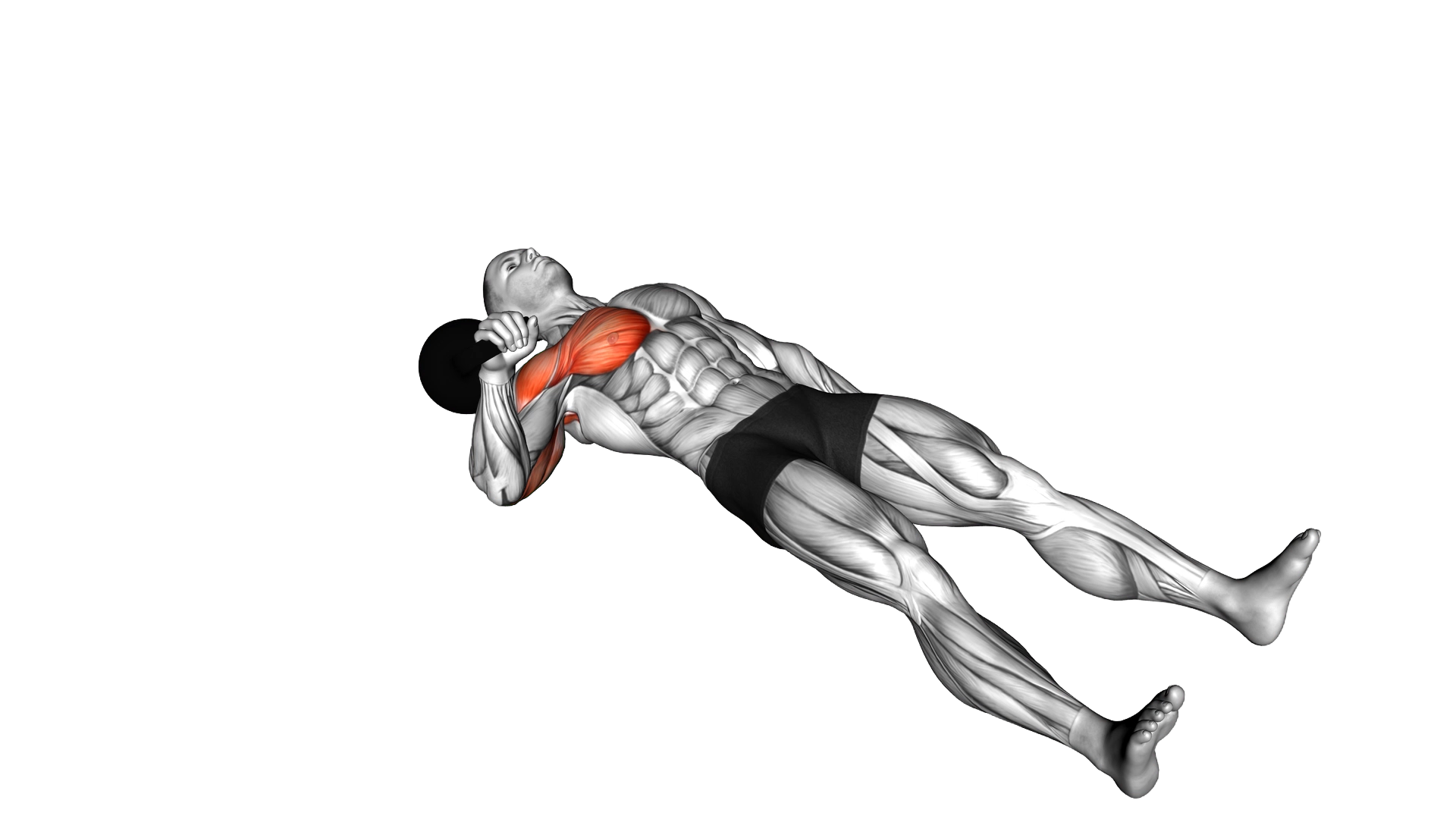 Kettlebell One Arm Floor Press exercise demonstration