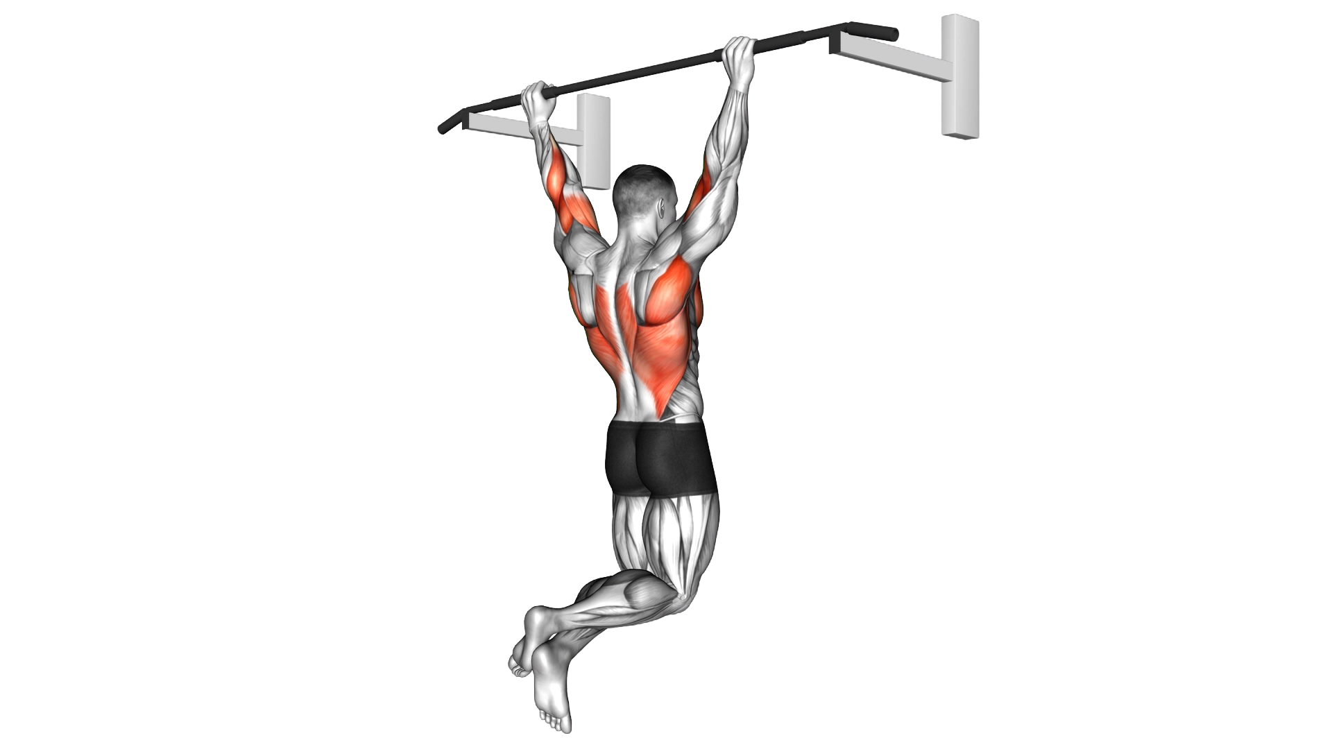 Wide Grip Rear Pull Up exercise demonstration