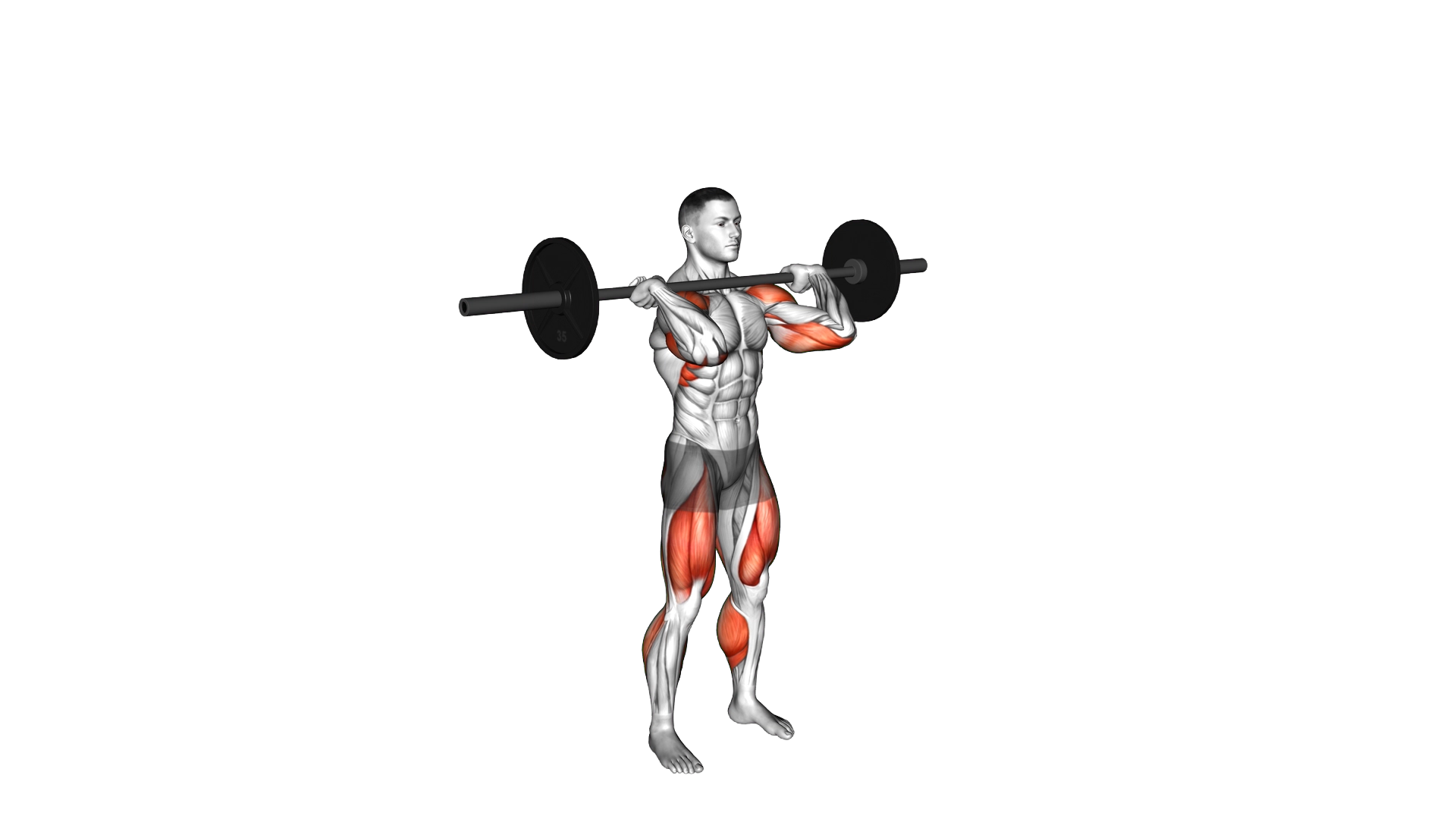 Barbell Power Jerk exercise thumbnail