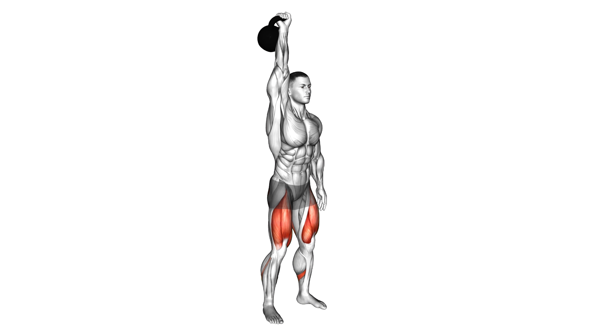 Kettlebell One Arm Overhead Squat exercise demonstration
