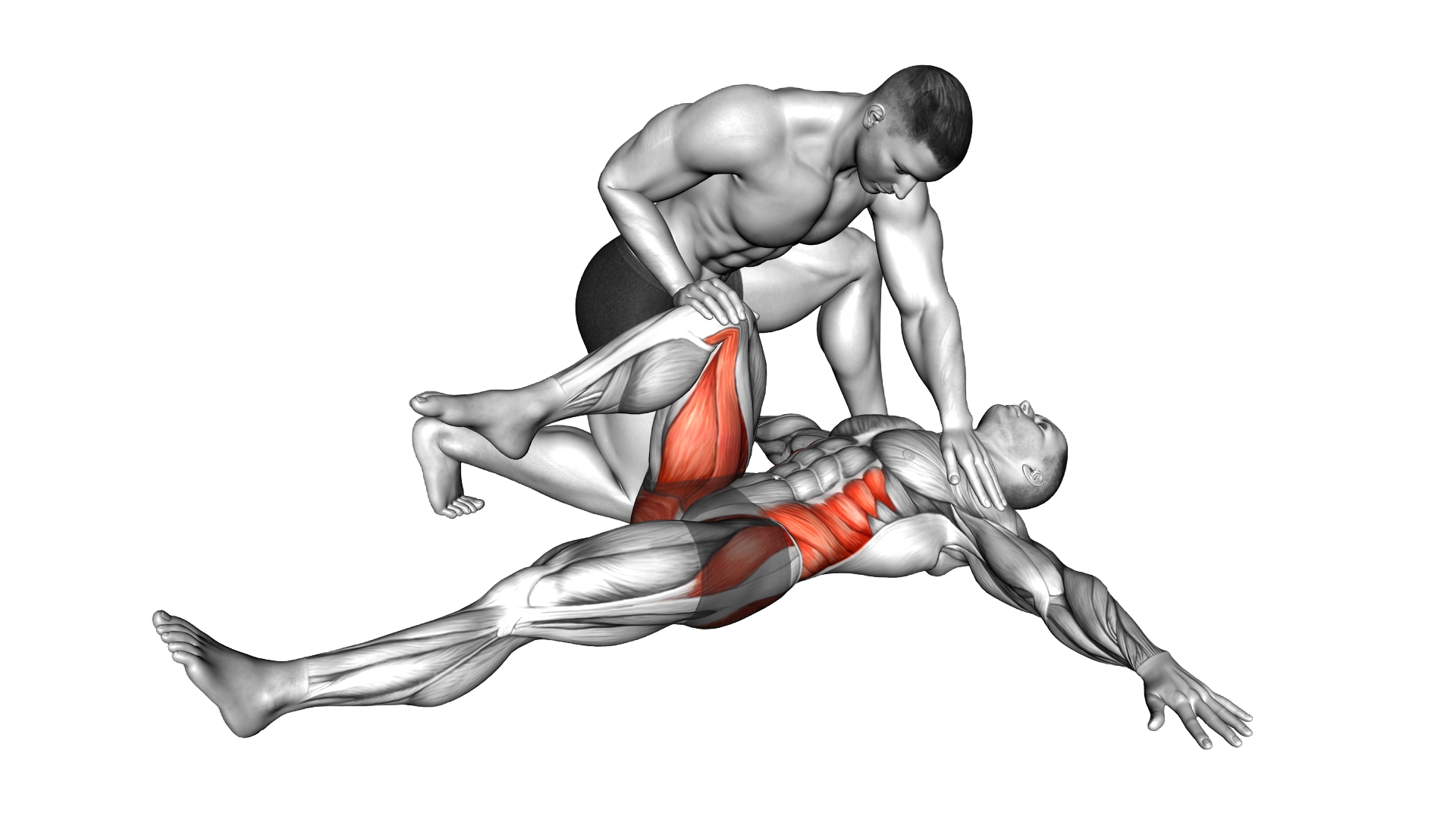 Assisted Oblique Glute Minimus And Medius Stretch exercise thumbnail