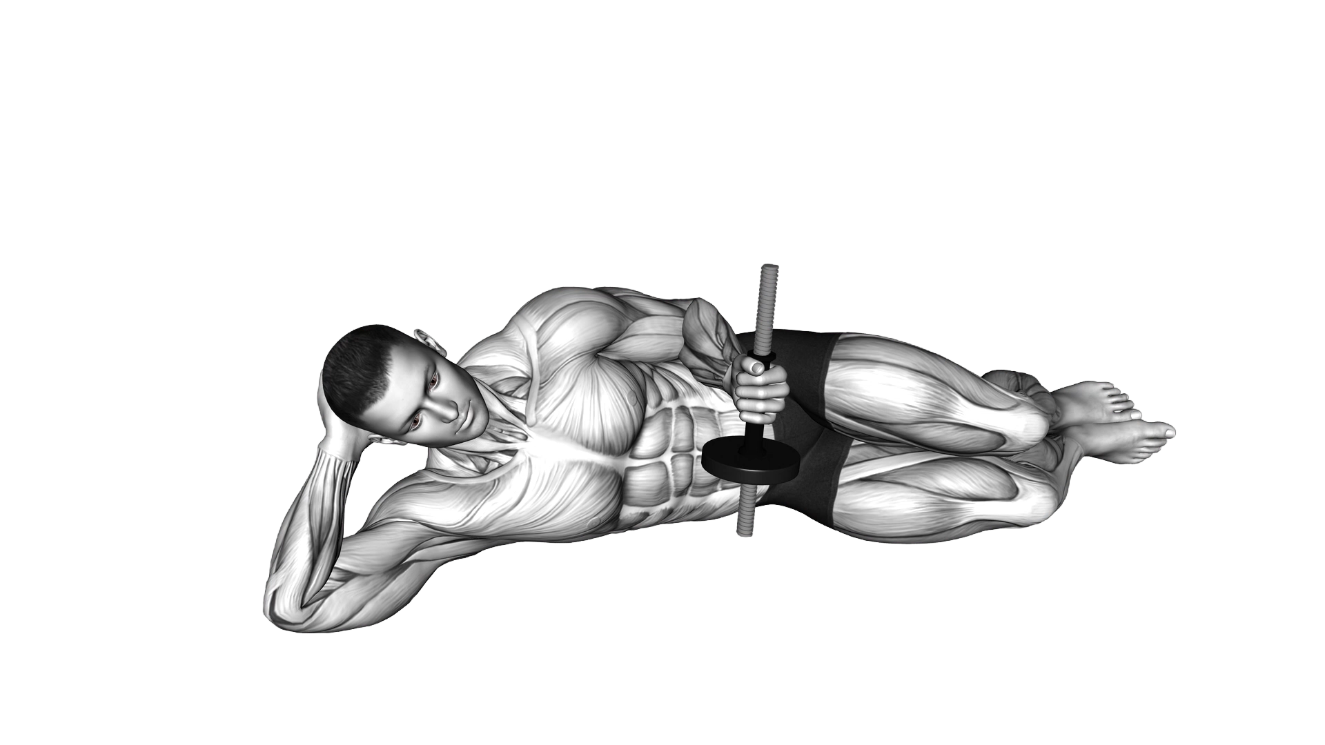 Dumbbell Lying Pronation on Floor exercise demonstration