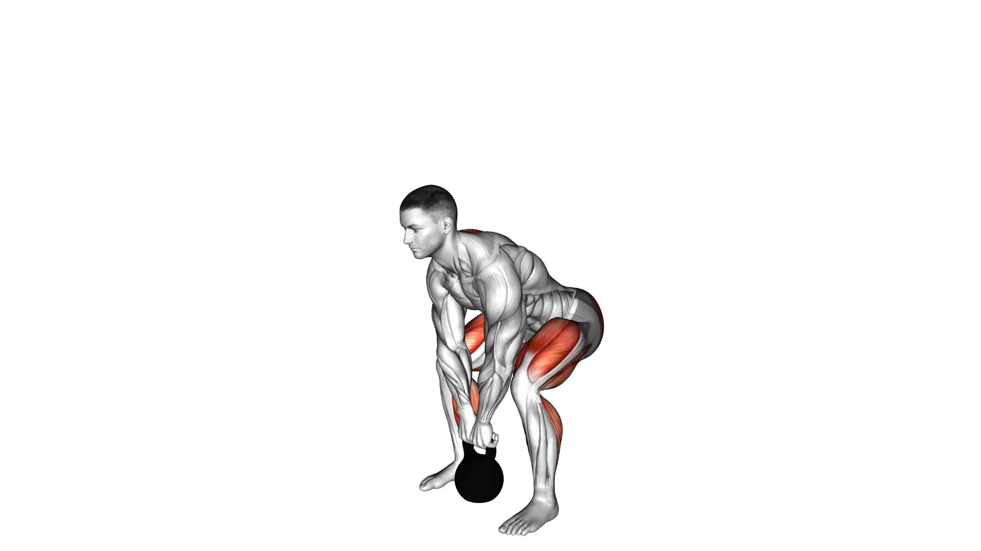 Kettlebell deadlift exercise demonstration