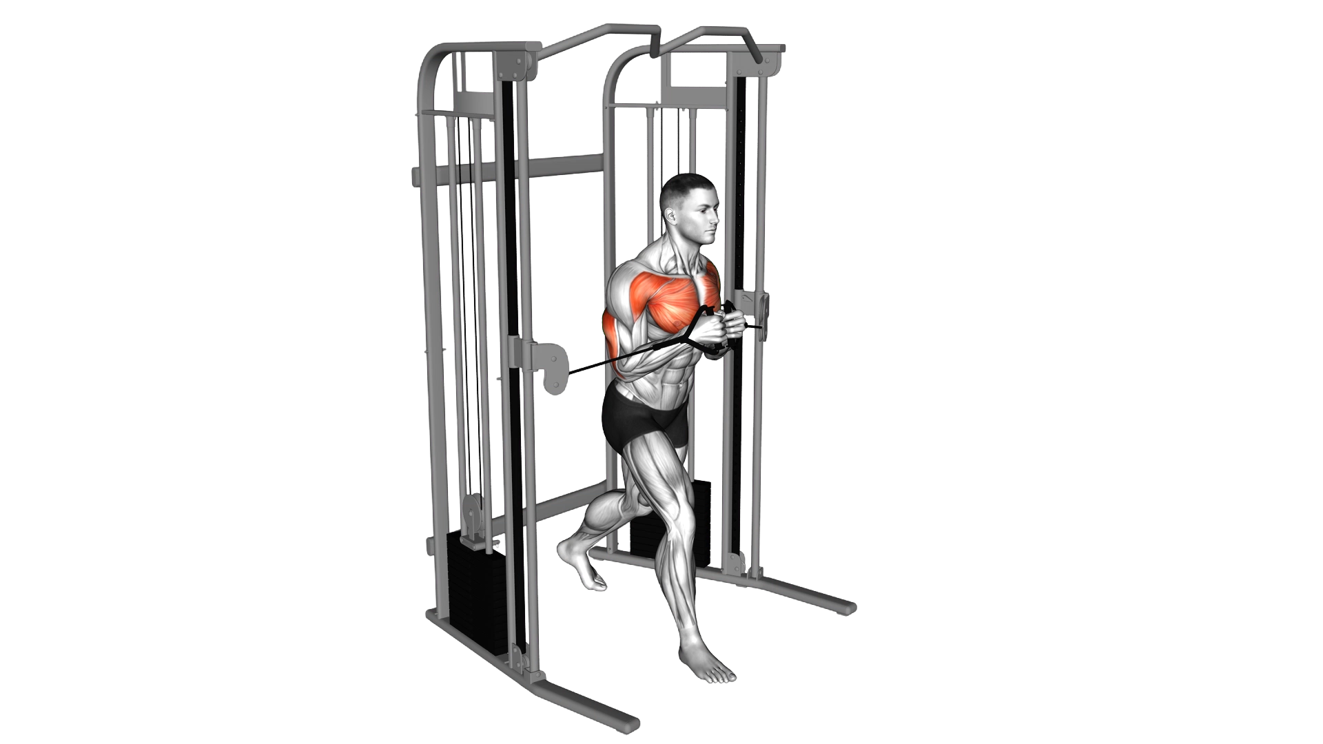 Cable Standing Close Press exercise demonstration