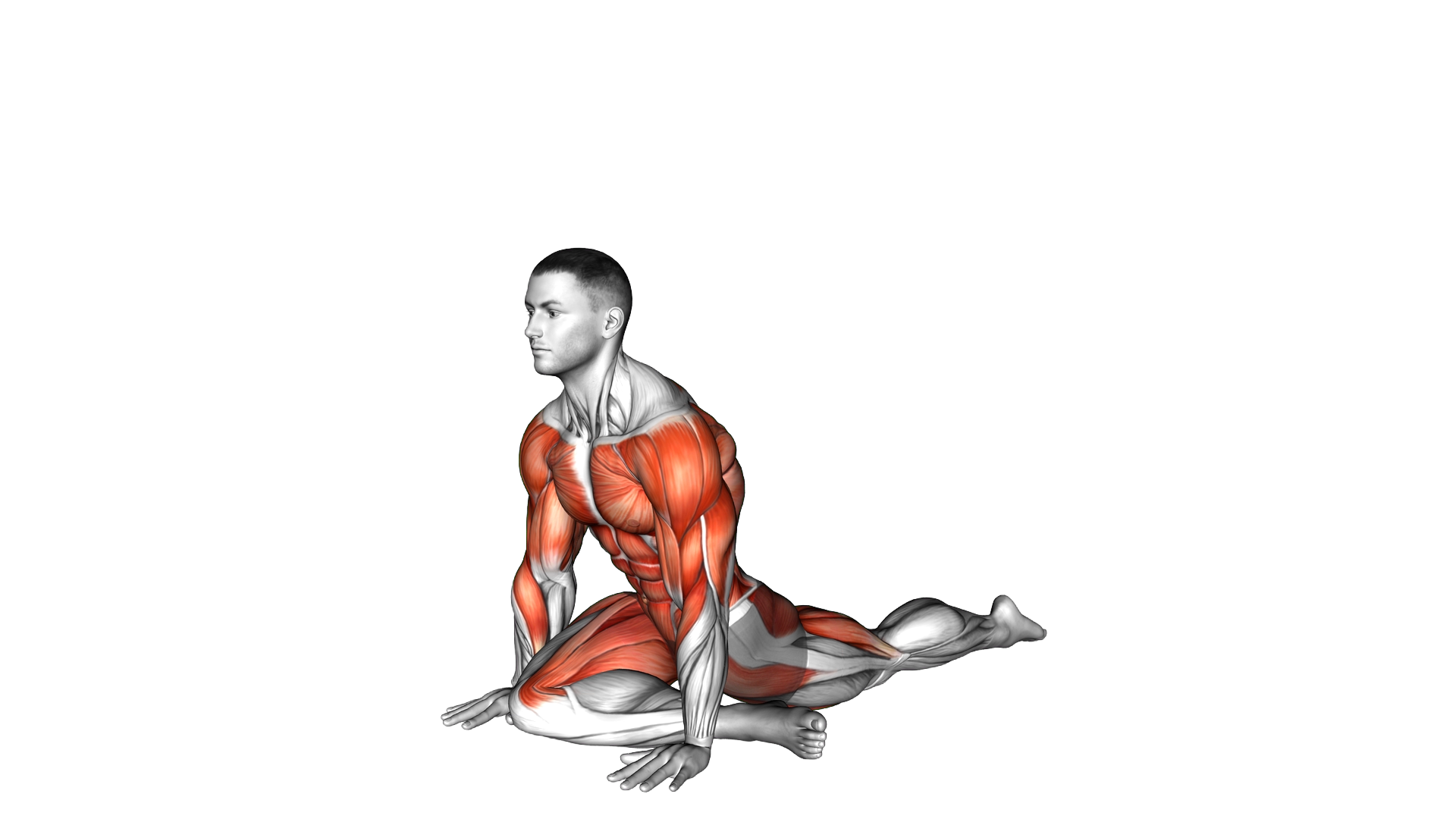 Lying Leg Tuck Hip Stretch wth Overhead Hands exercise demonstration