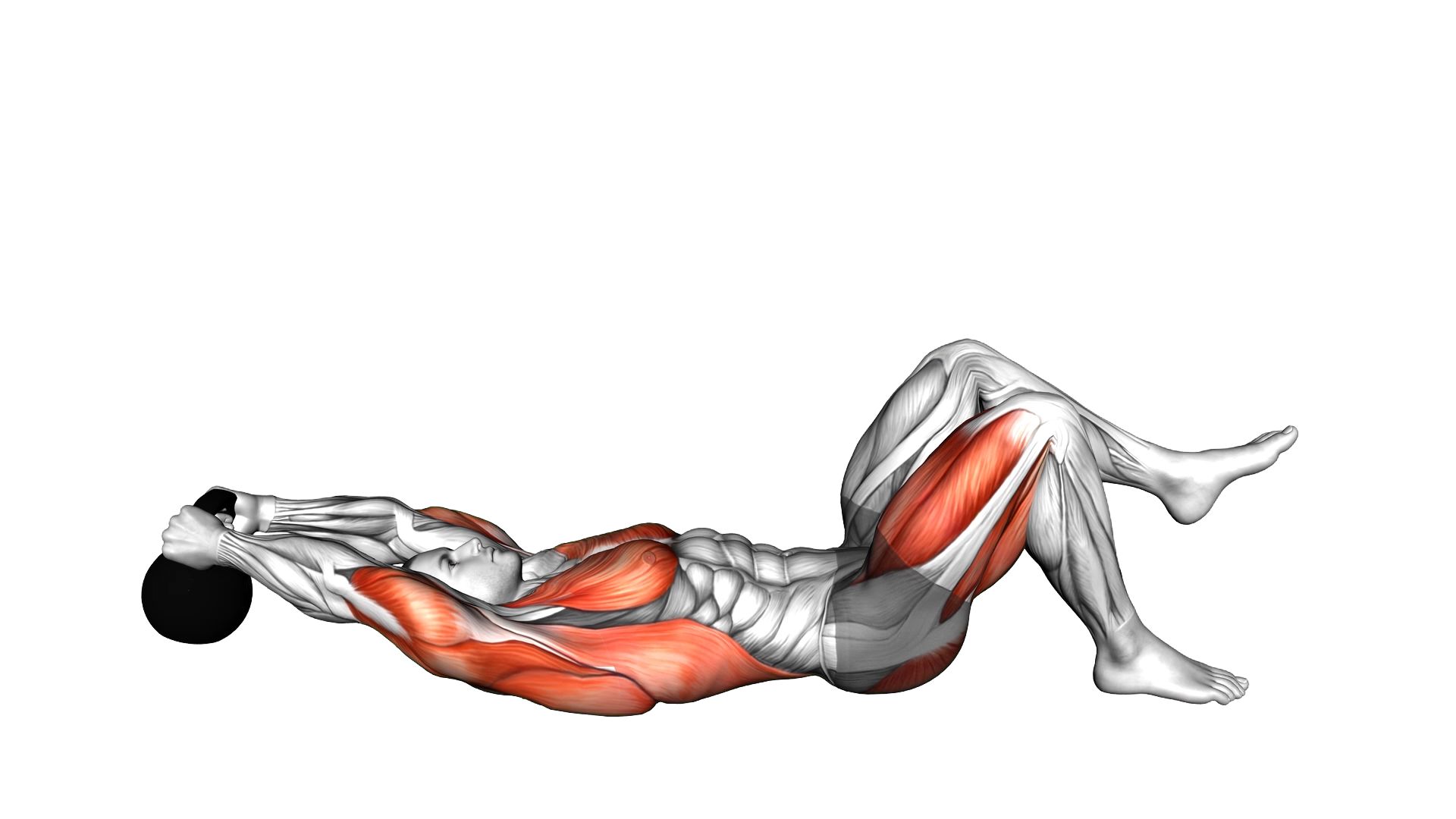 Kettlebell Single Leg Glute Bridge Pullover exercise thumbnail