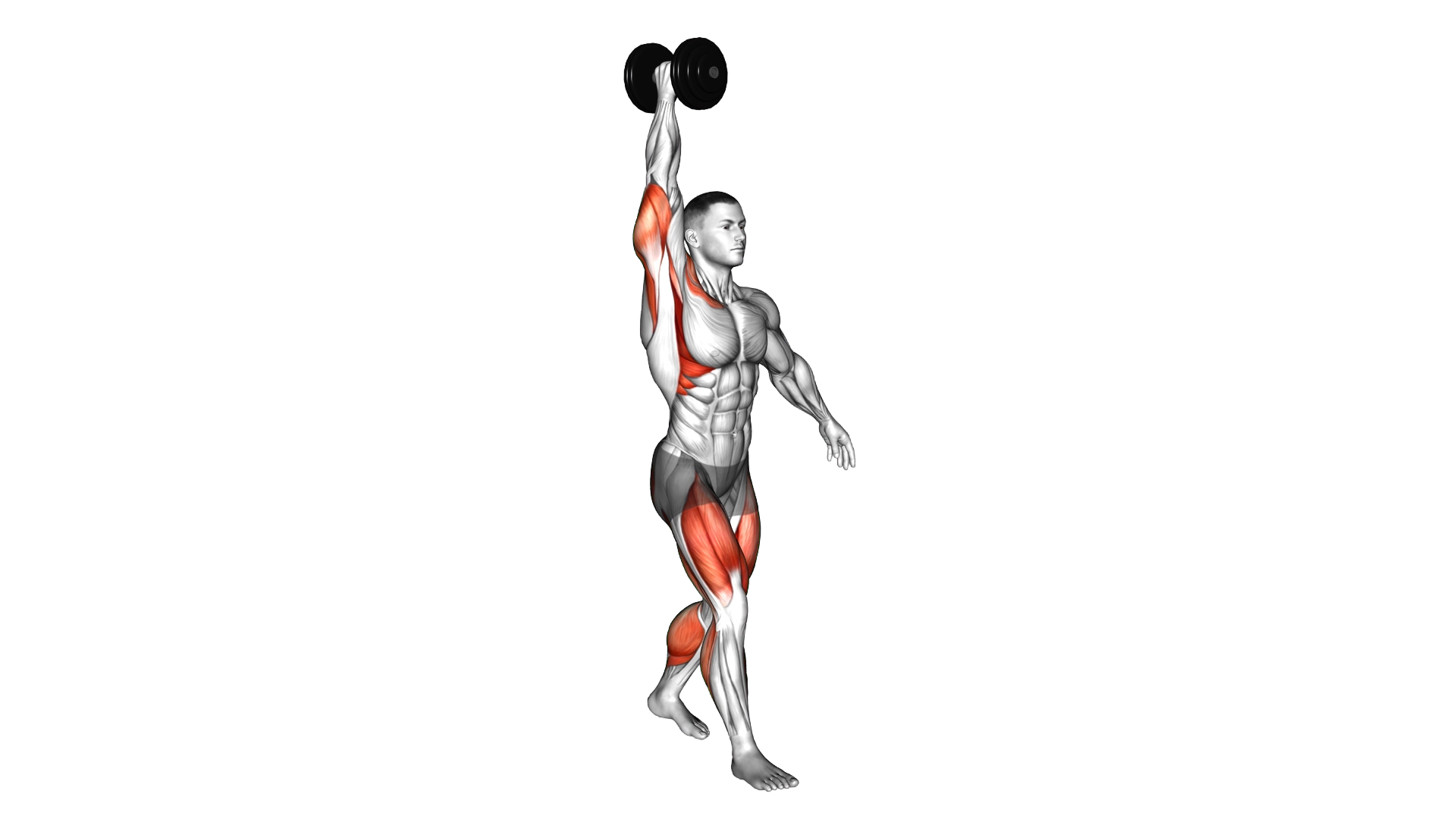 Dumbbell Single Arm Overhead Carry exercise demonstration