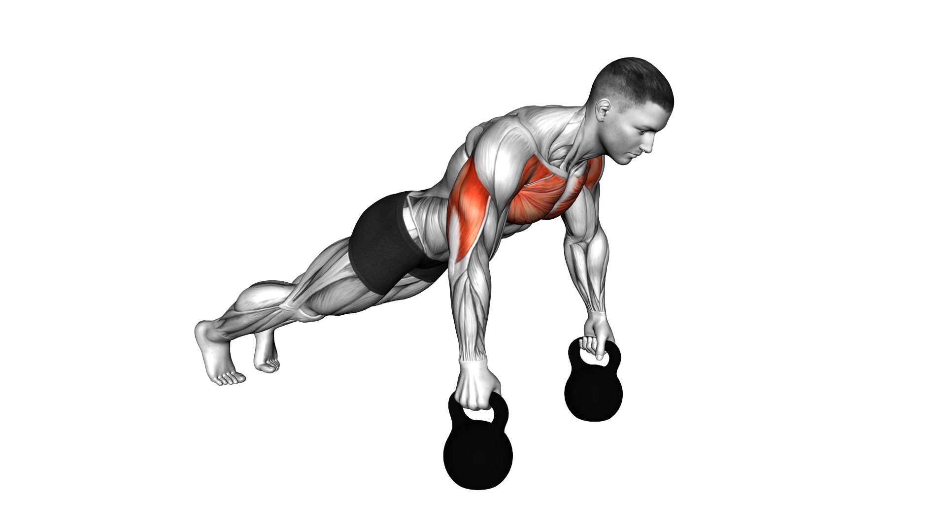 Kettlebell Deep Push Up exercise demonstration