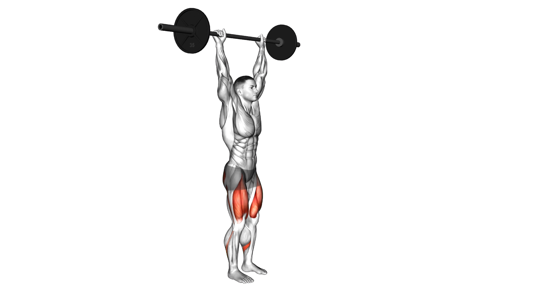 Barbell Overhead Lunge exercise demonstration