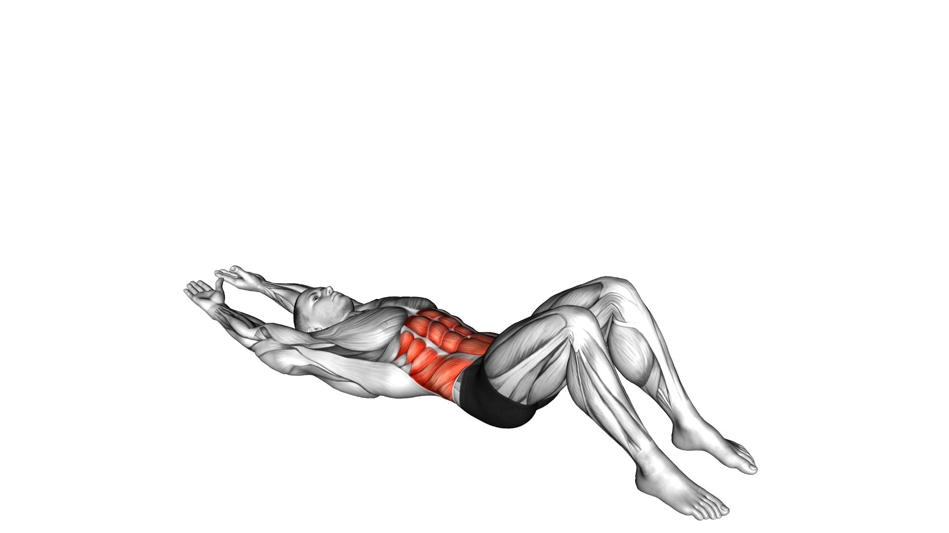 Crunch exercise demonstration