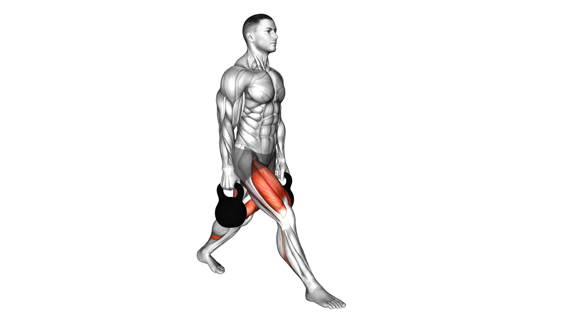 Kettlebell Split Squat exercise demonstration