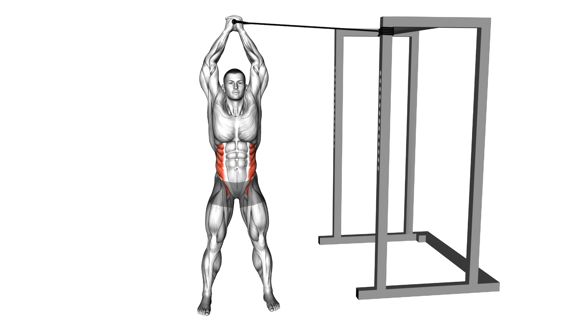 Band Overhead Side Bend exercise demonstration
