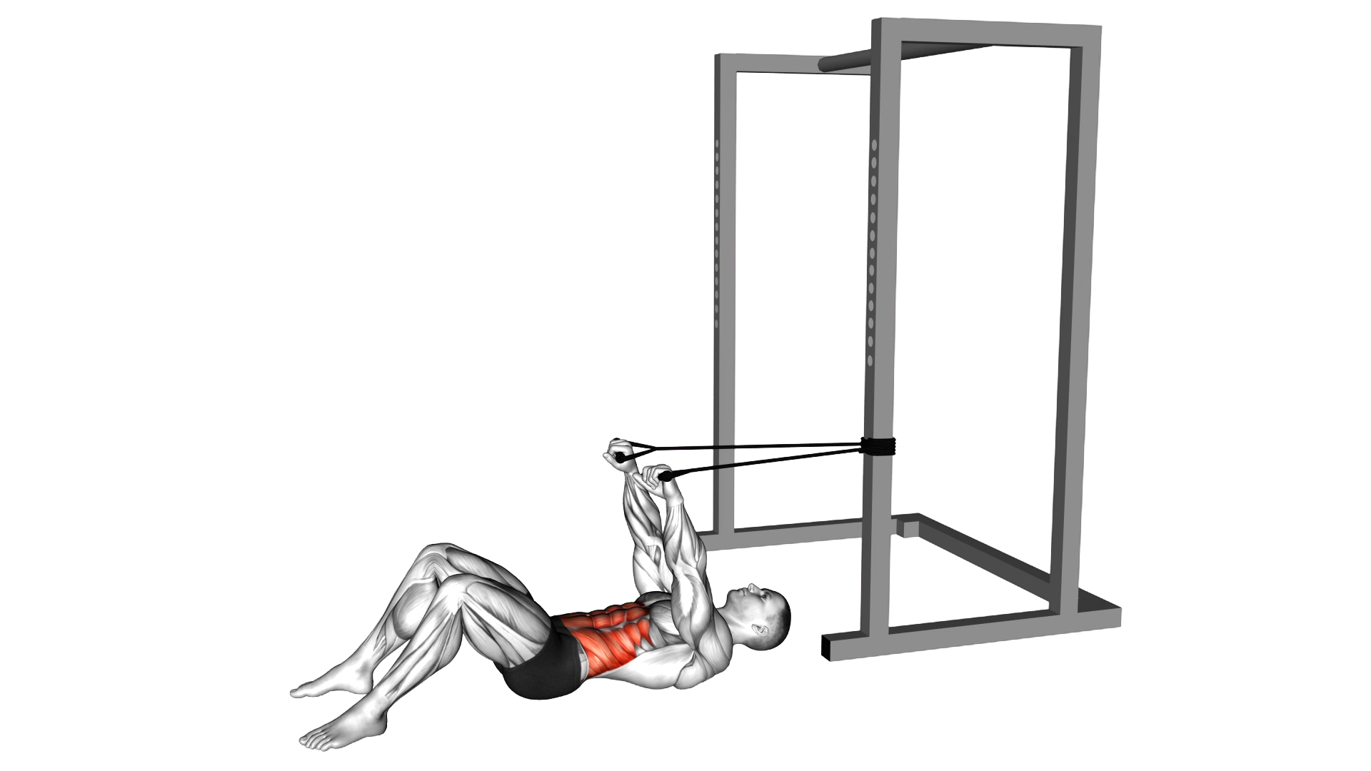 Band Upper Crunch exercise demonstration