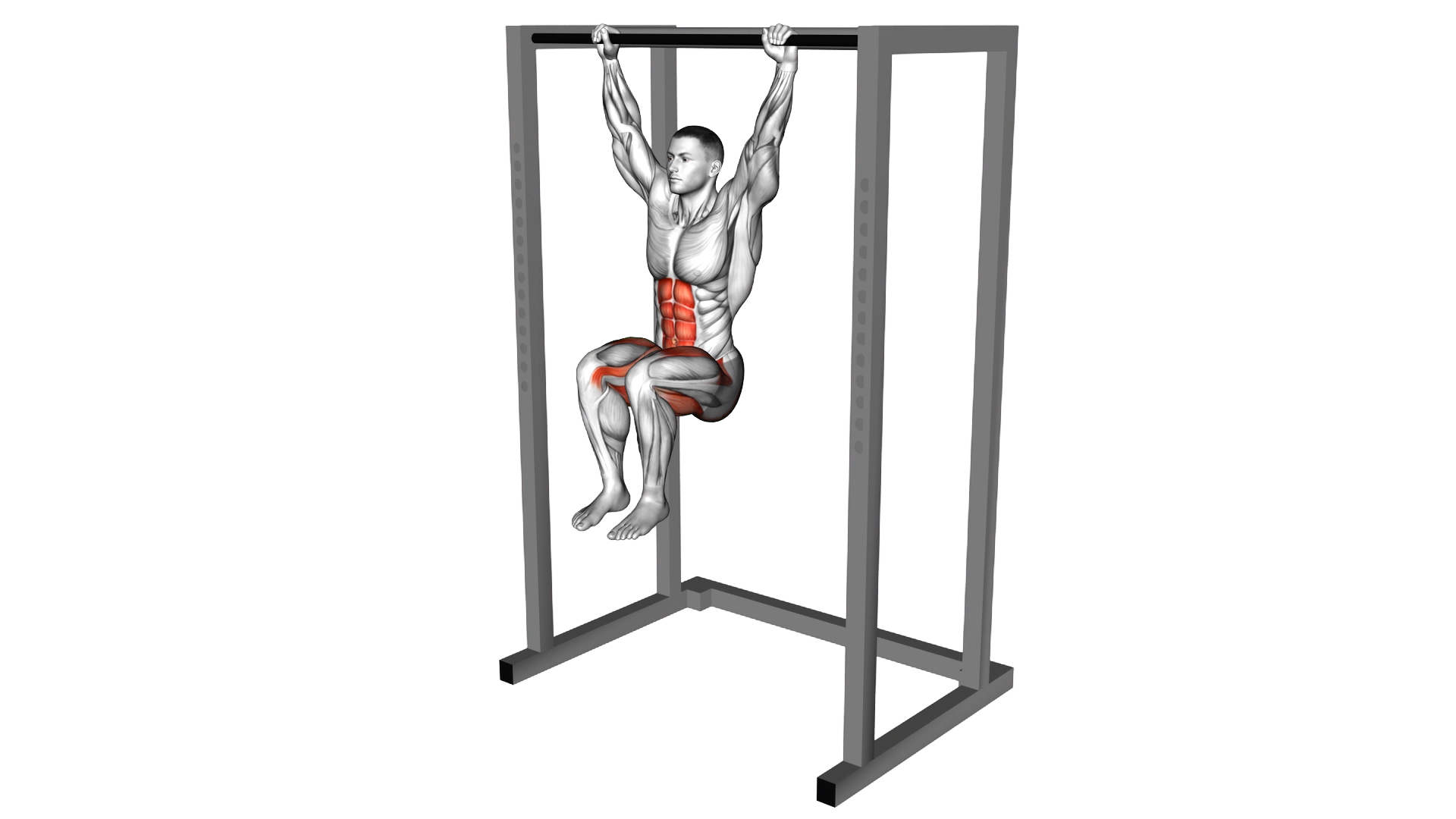 Hanging Deadbug exercise demonstration