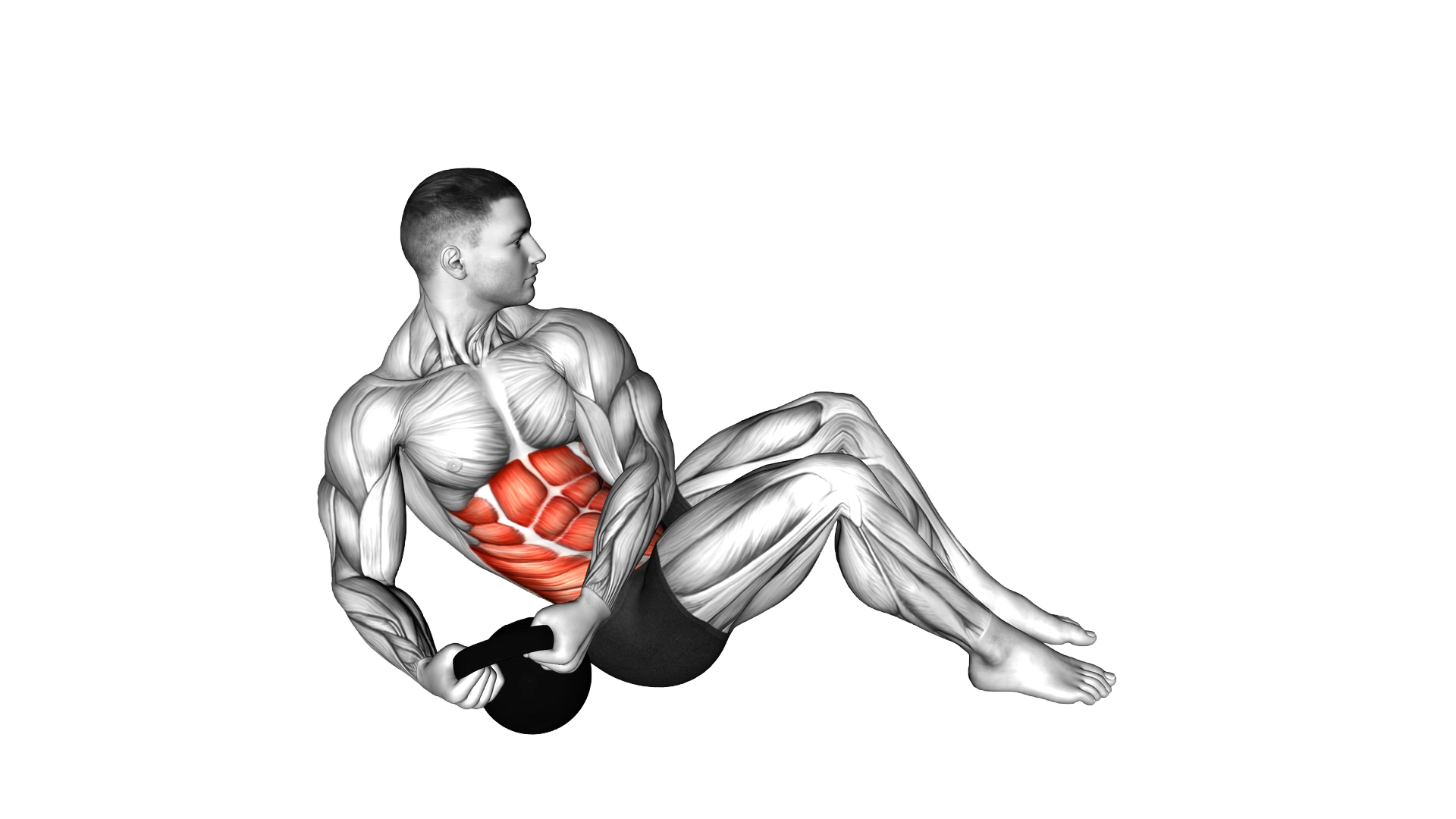 Kettlebell Russian Twist exercise demonstration