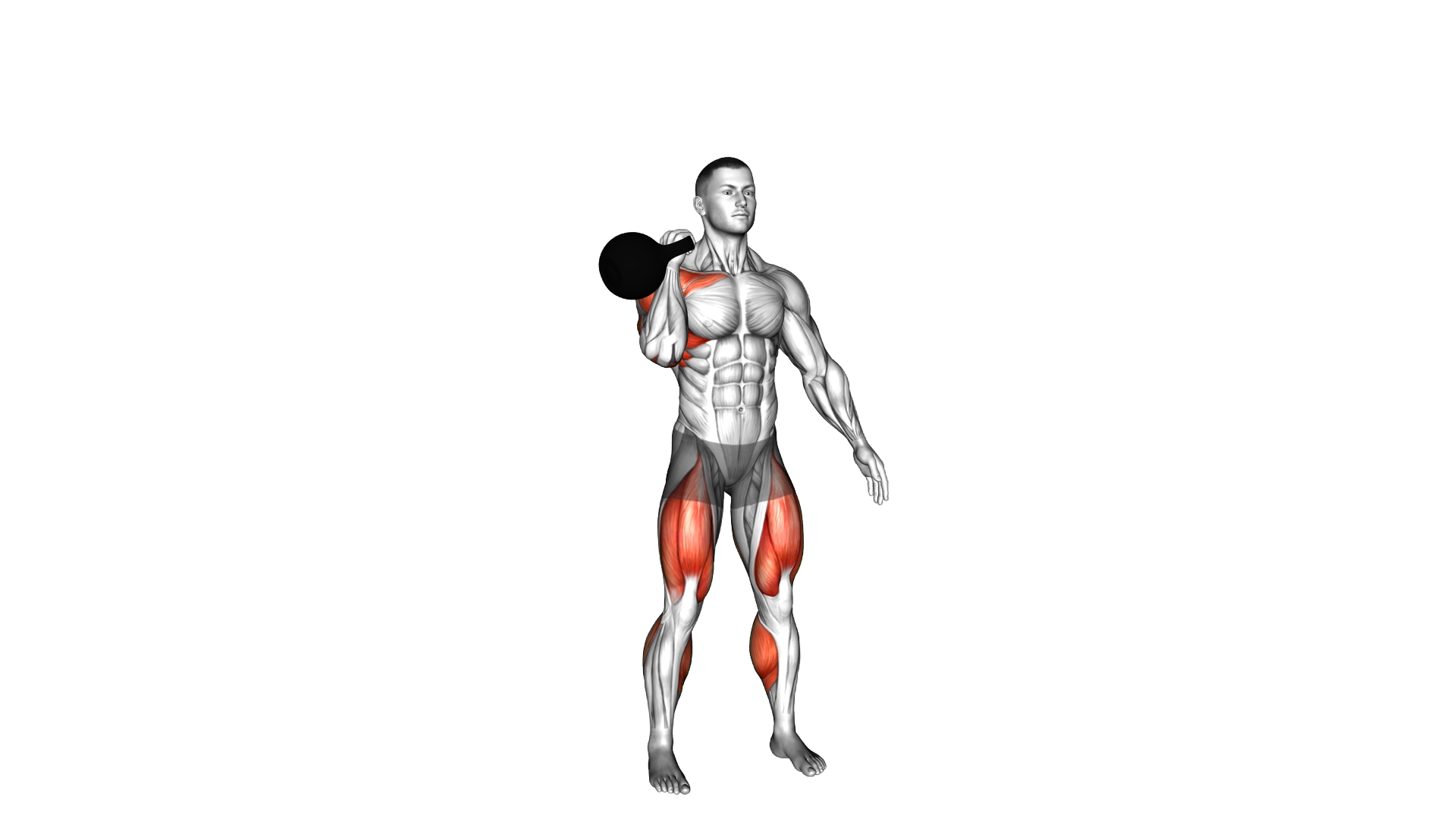 Kettlebell One Arm Thruster exercise demonstration