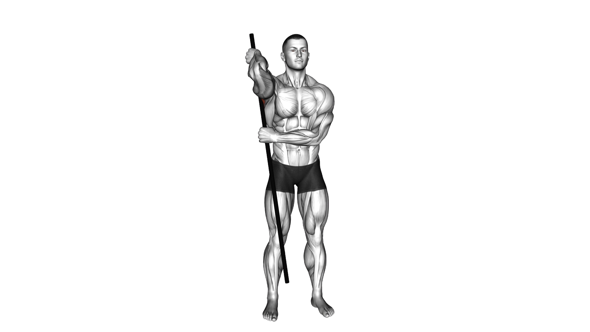 PVC Front Rack Stretch exercise demonstration