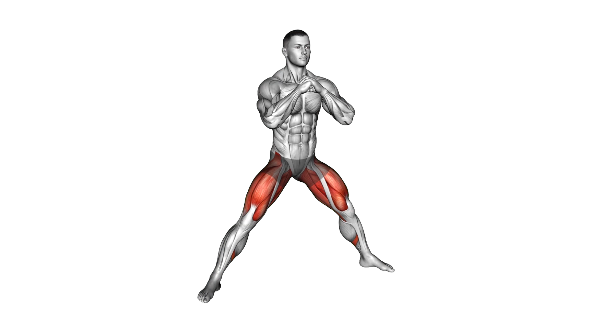 Cossack Squat exercise demonstration