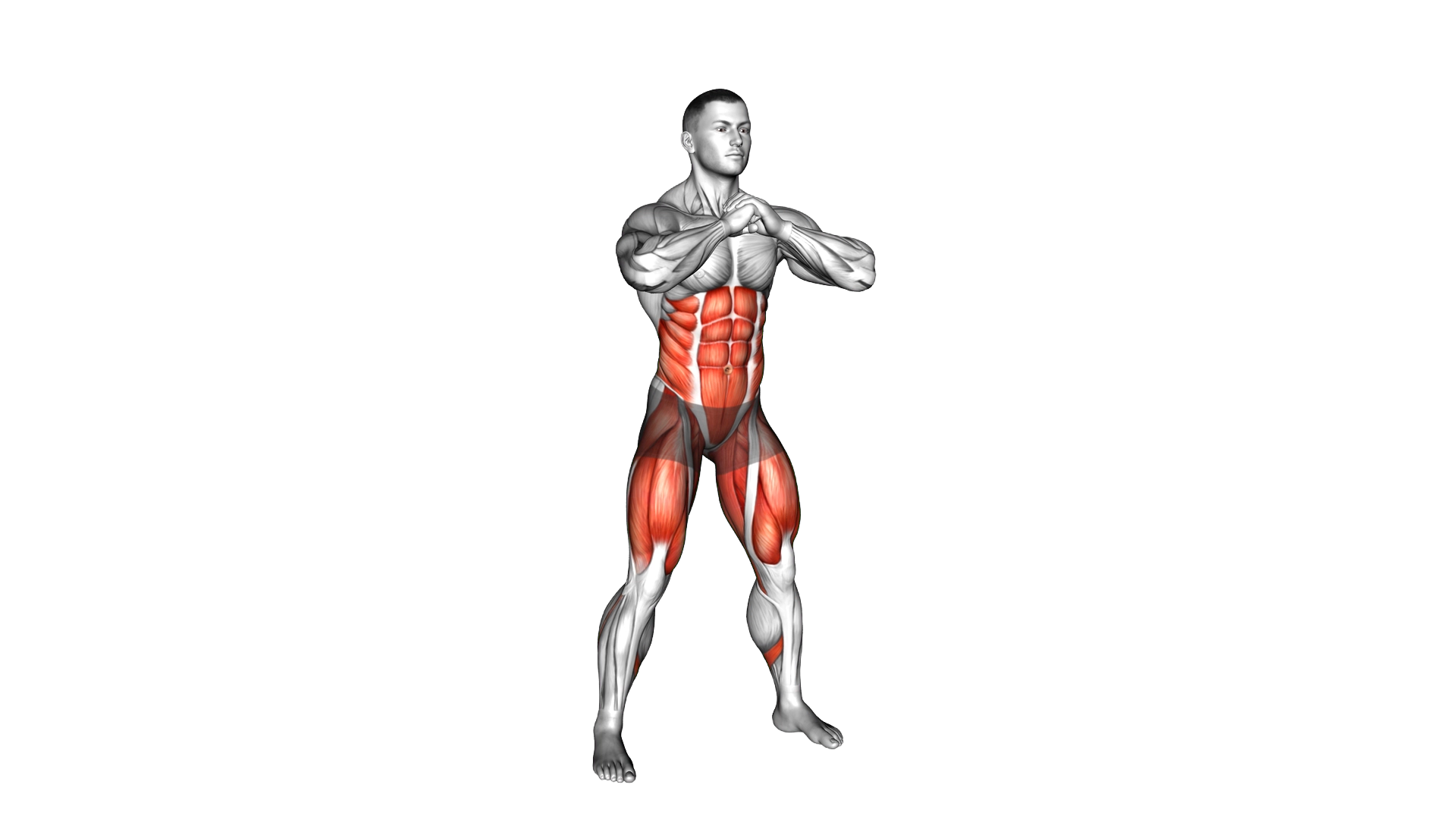 High Knee Squat exercise demonstration