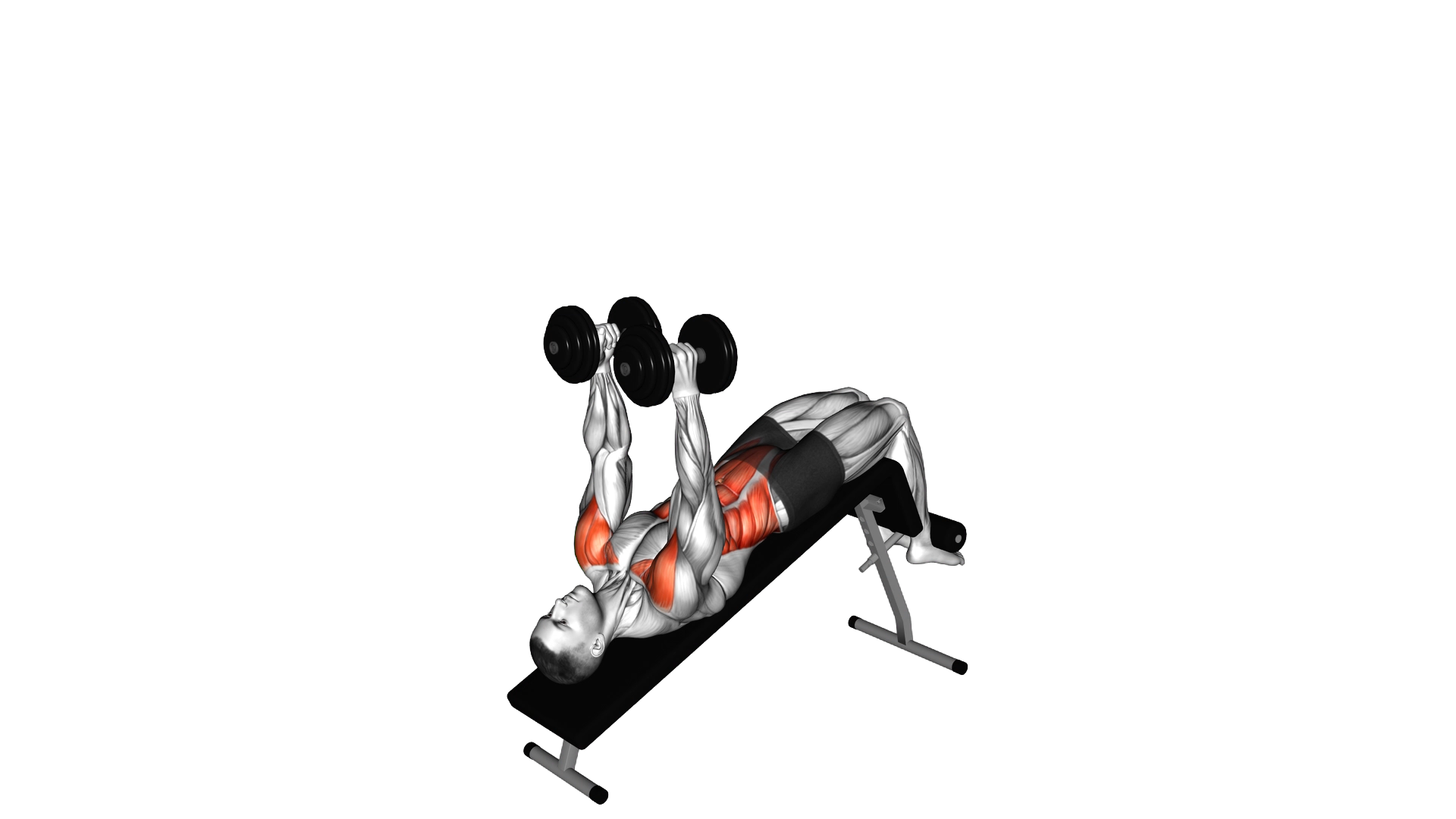 Dumbbell Decline Overhead Sit up exercise demonstration