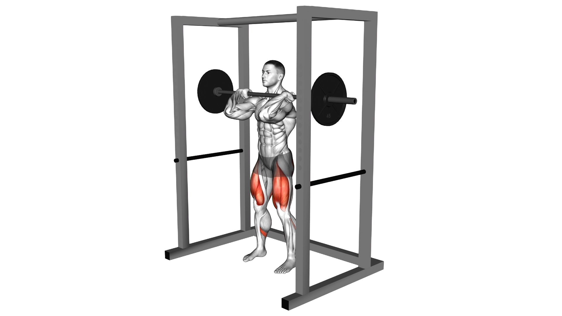 Barbell Pin Front Squat exercise demonstration