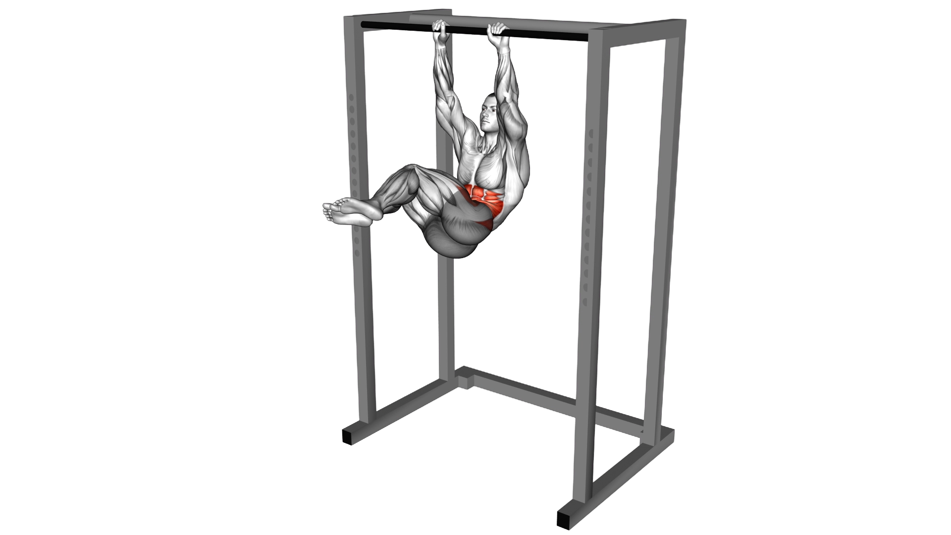 Hanging Half Windmill exercise demonstration