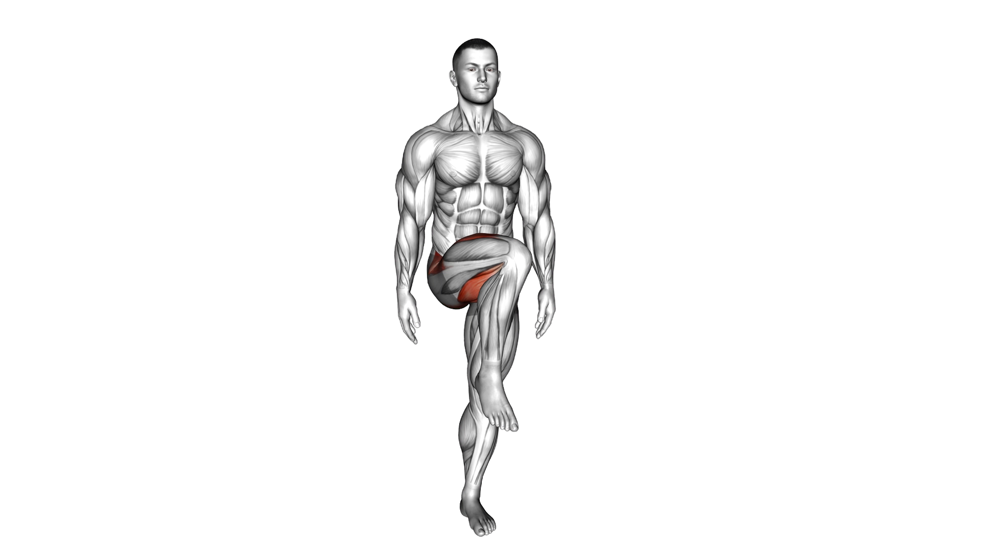 Standing Bent Knee Figure 8 exercise demonstration