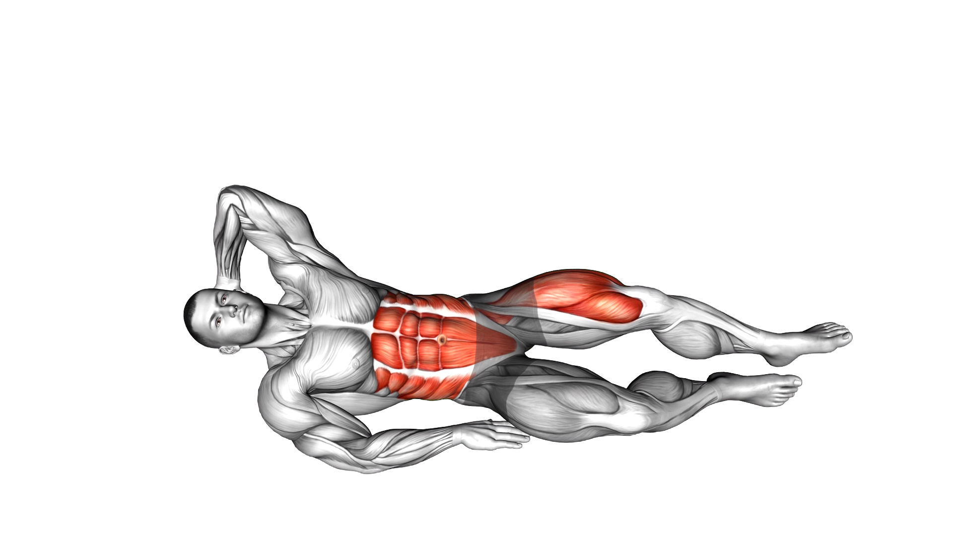 Knee Tuck Oblique Crunch exercise demonstration