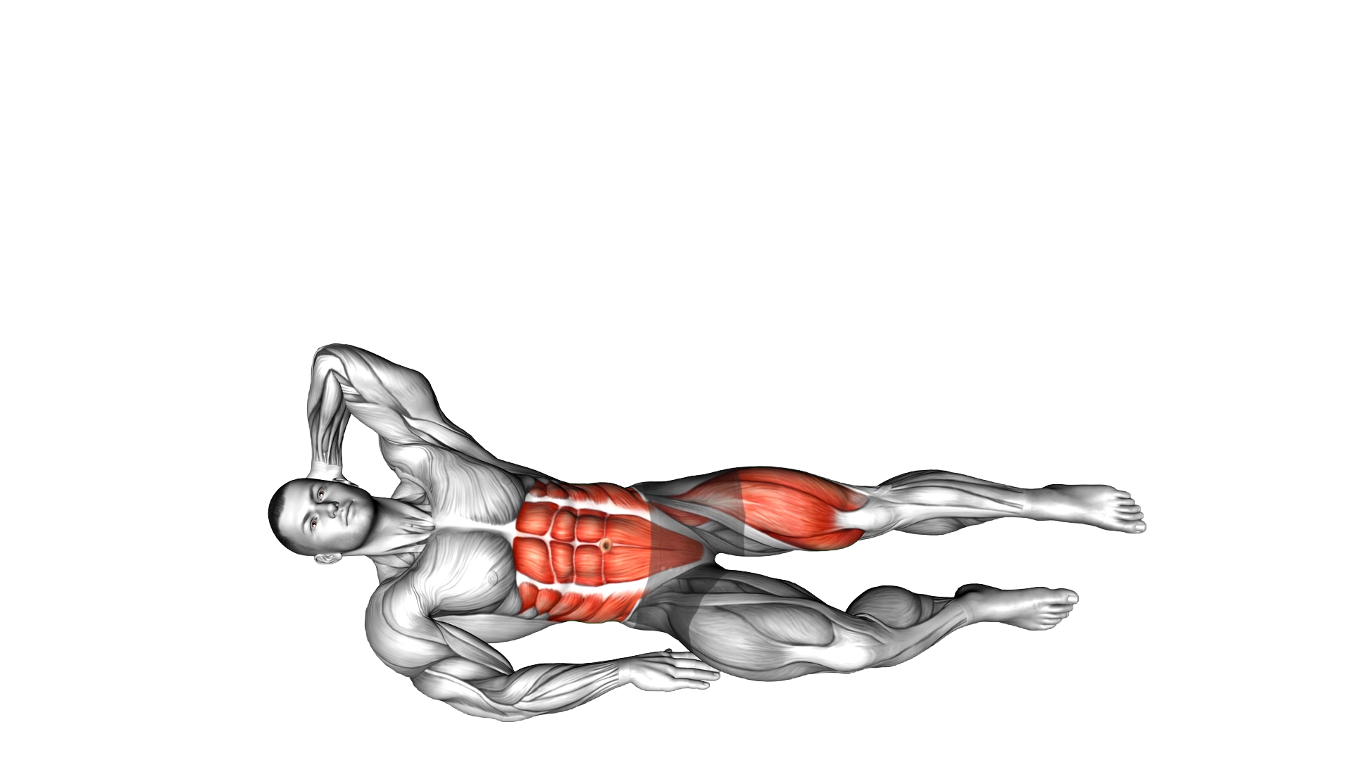 Leg Raise Oblique Crunch exercise demonstration