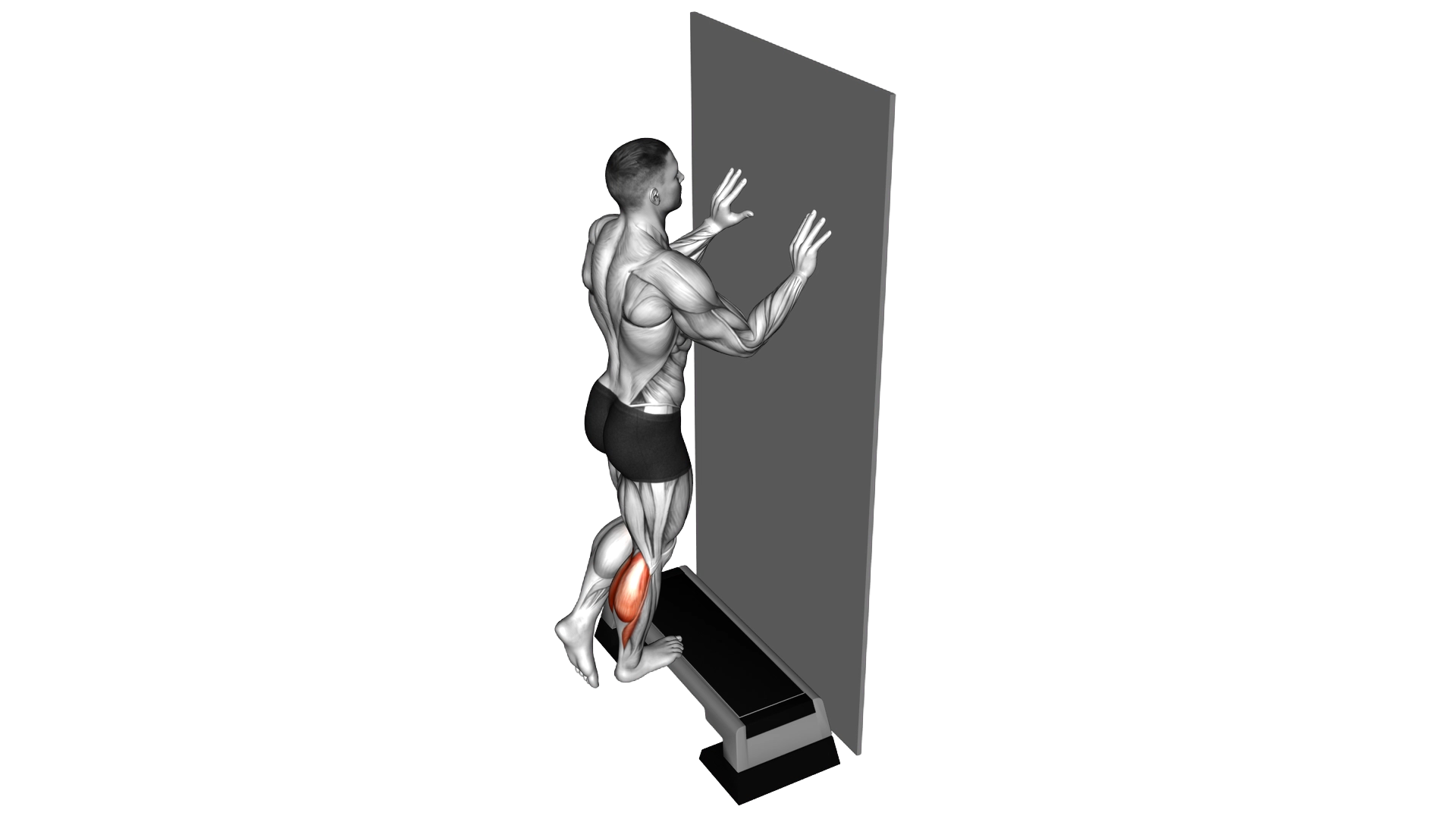 Single Leg Calf Raise Off Step exercise demonstration