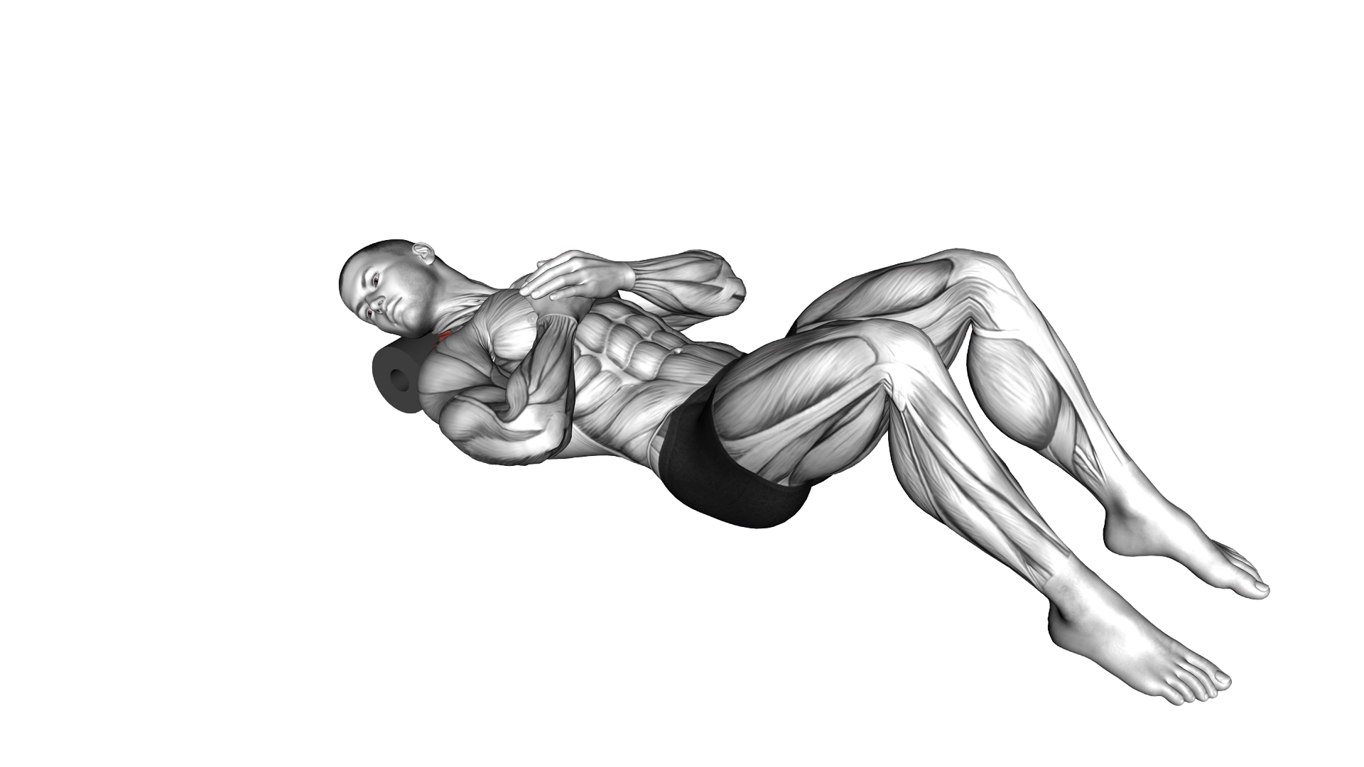 Roll Neck Rotation Lying on Floor exercise demonstration