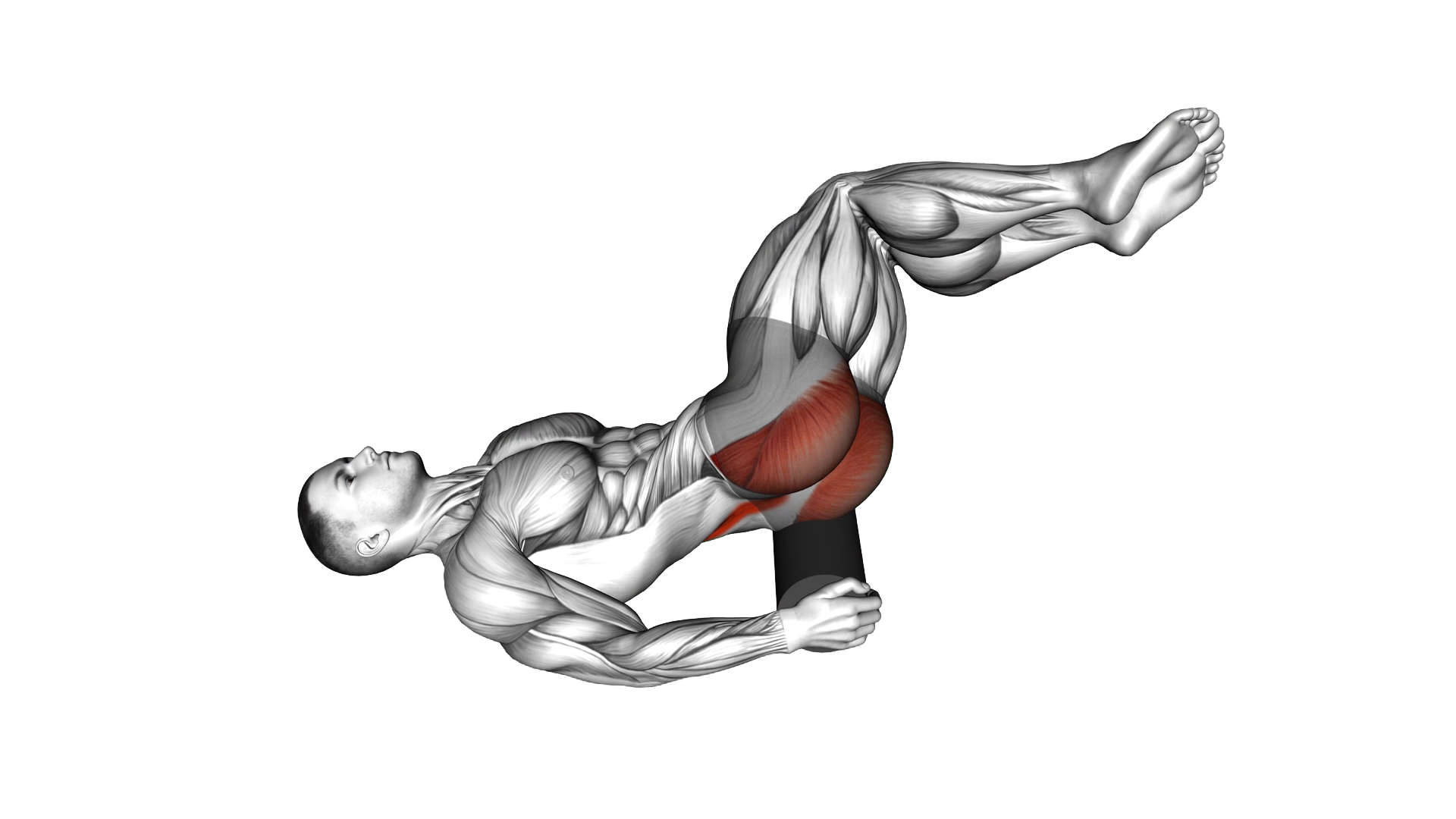 Roll Glute Twist Lying on Floor exercise demonstration