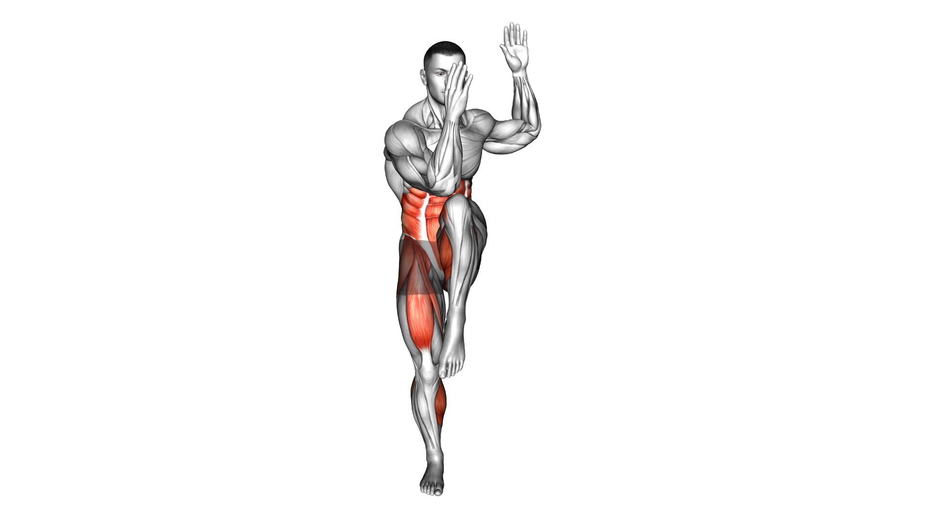 T Twist Knee Drive exercise demonstration